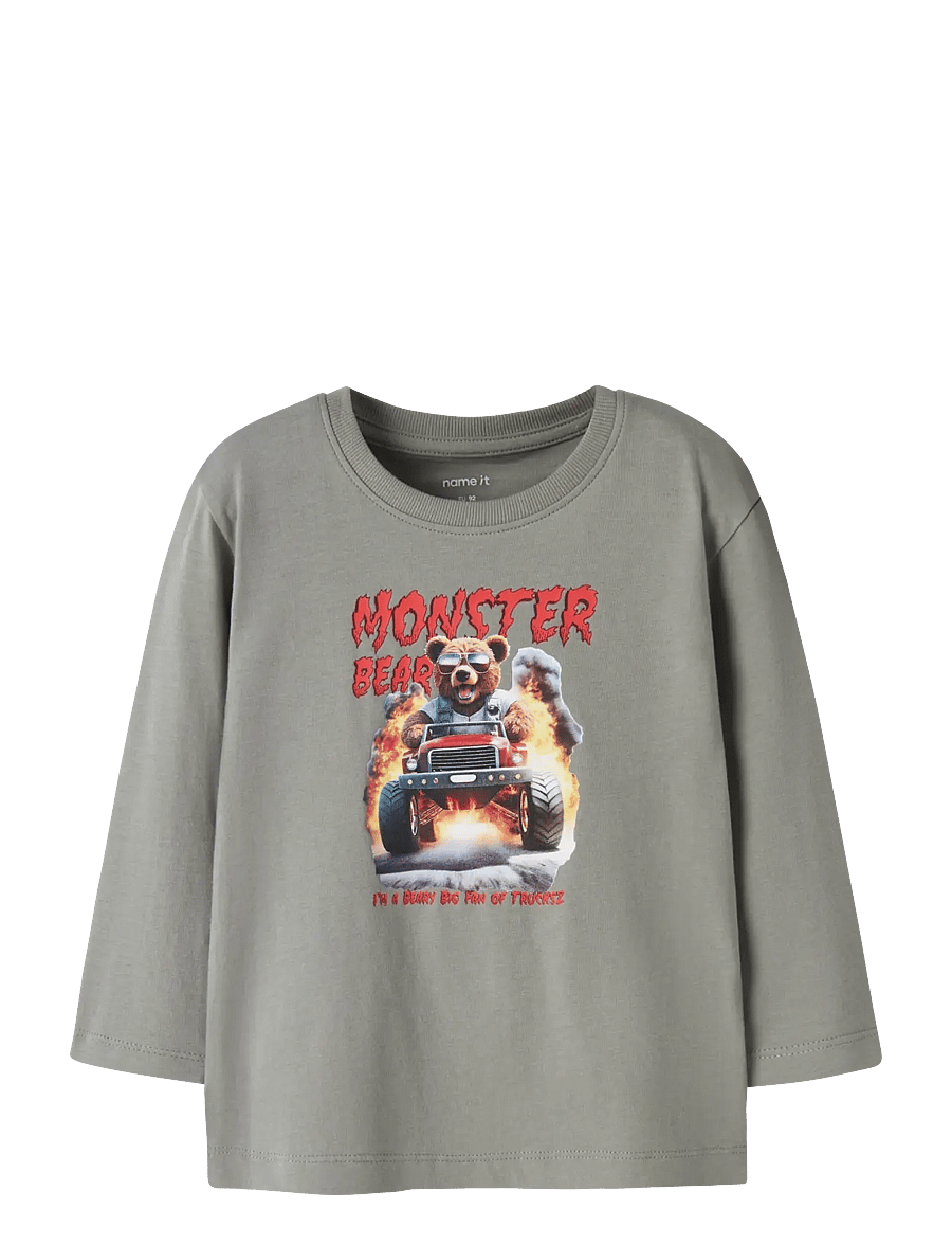 name it - NMMVOTO LS NREG TOP - långärmade t-shirts - shadow - 1