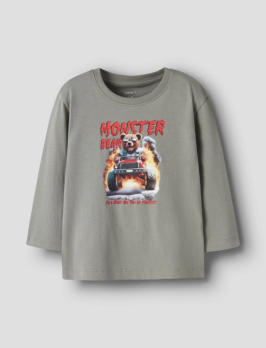 name it - NMMVOTO LS NREG TOP - långärmade t-shirts - shadow - 0
