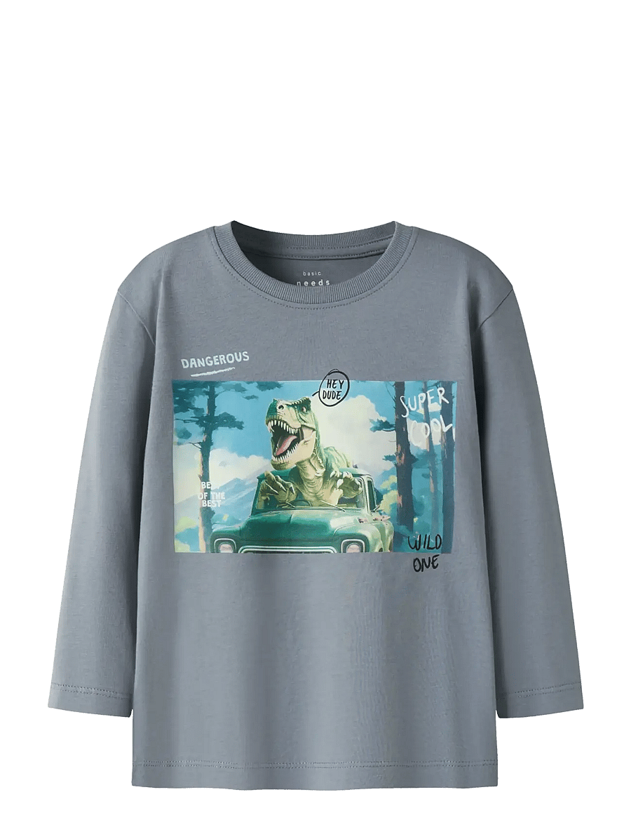 name it - NMMVOTO LS NREG TOP - langærmede t-shirts - tradewinds - 1