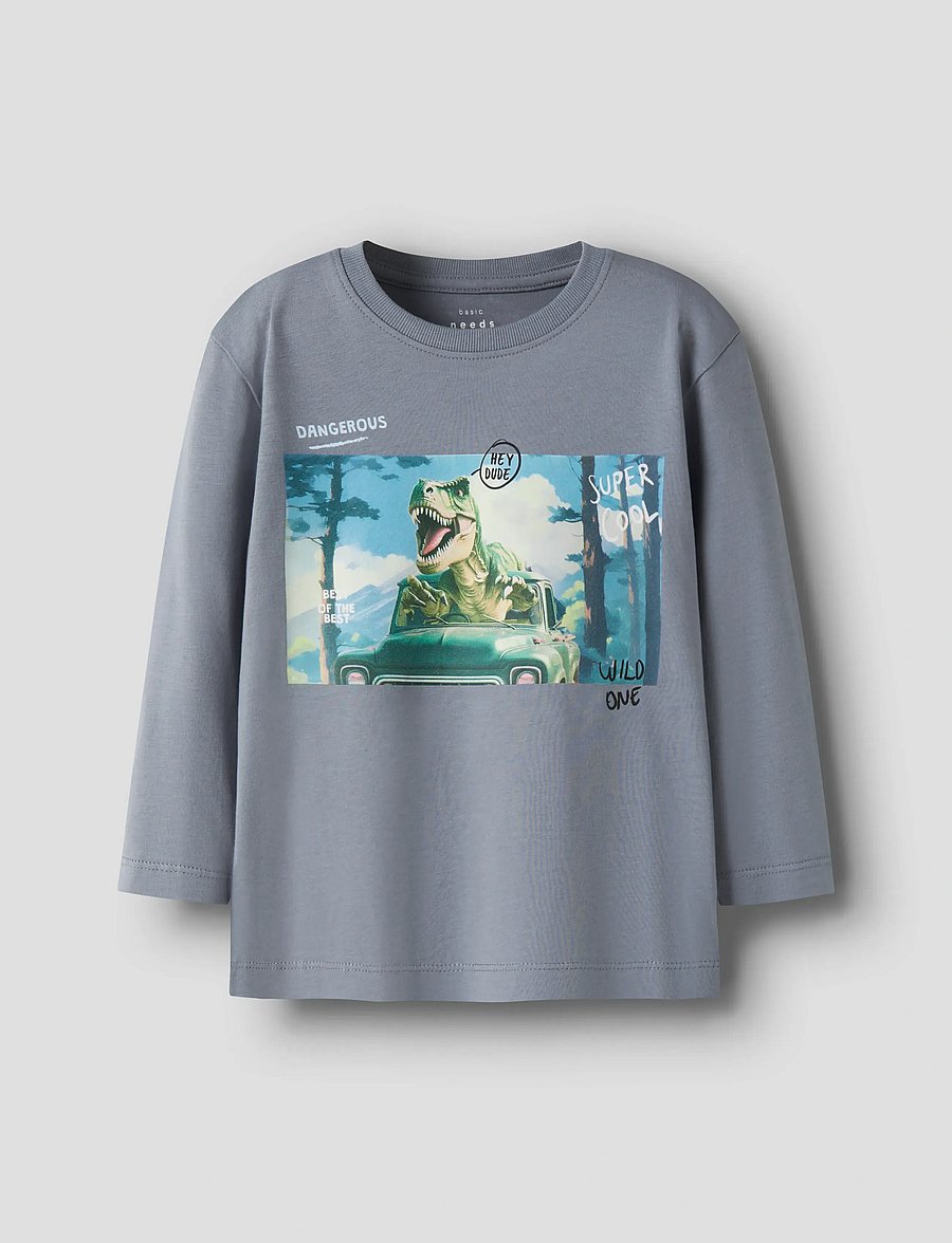 name it - NMMVOTO LS NREG TOP - langærmede t-shirts - tradewinds - 0