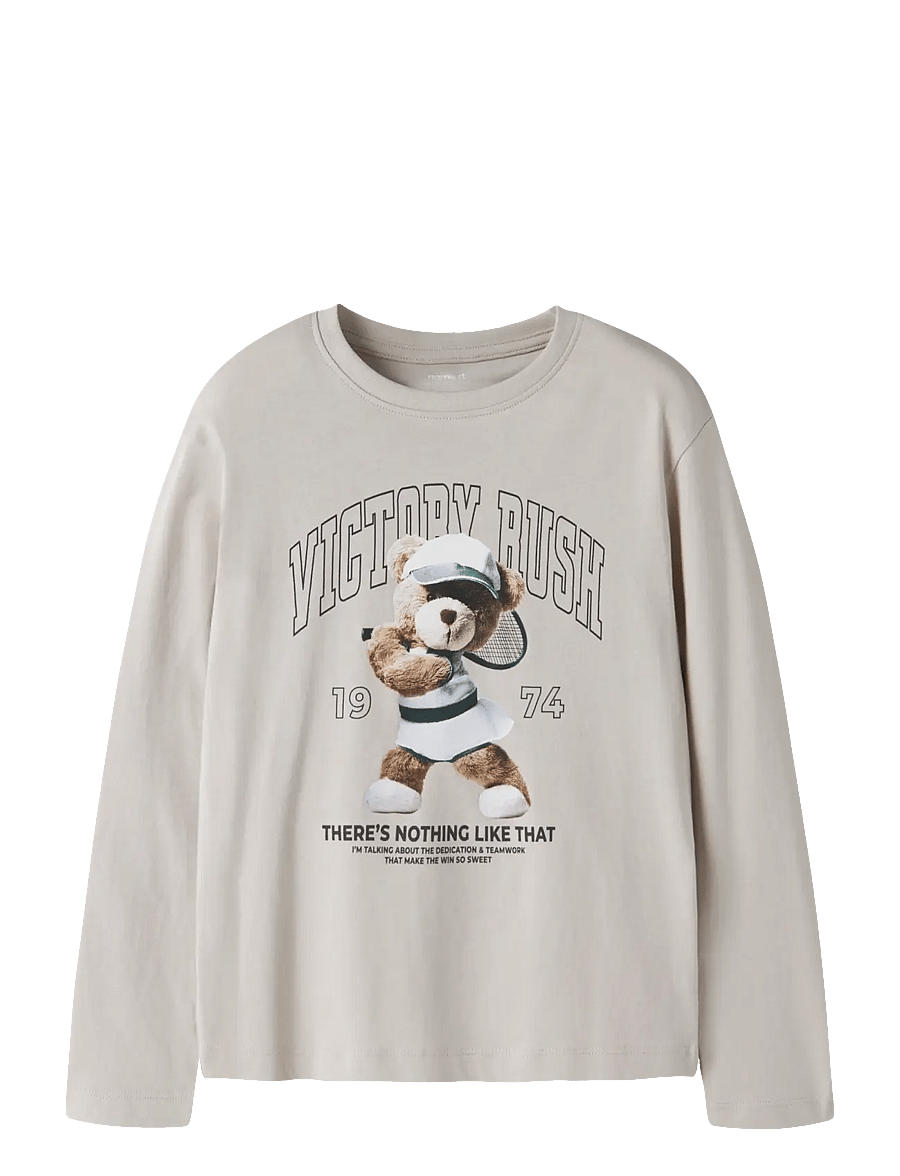 name it - NKFVOTEA LS NREG TOP - långärmade t-shirts - pumice stone - 1