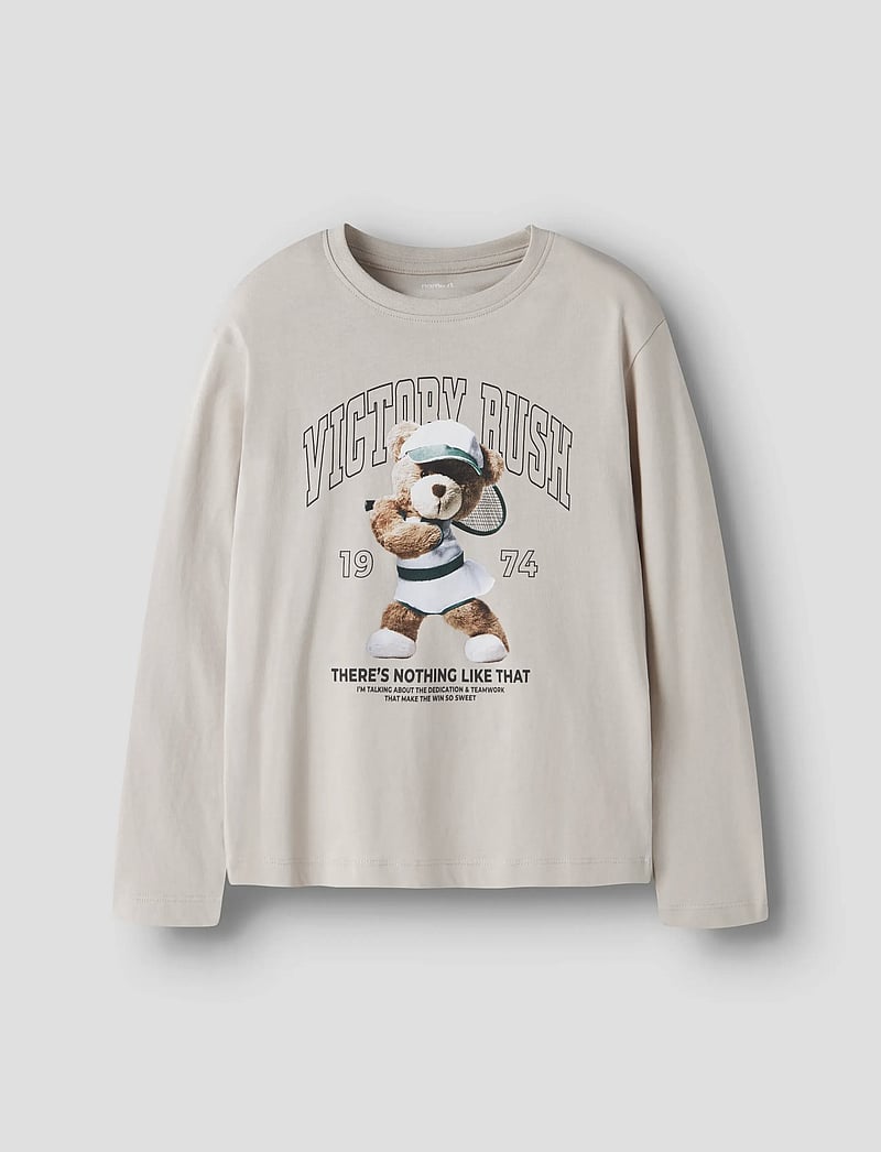 name it - NKFVOTEA LS NREG TOP - langærmede t-shirts - pumice stone - 0