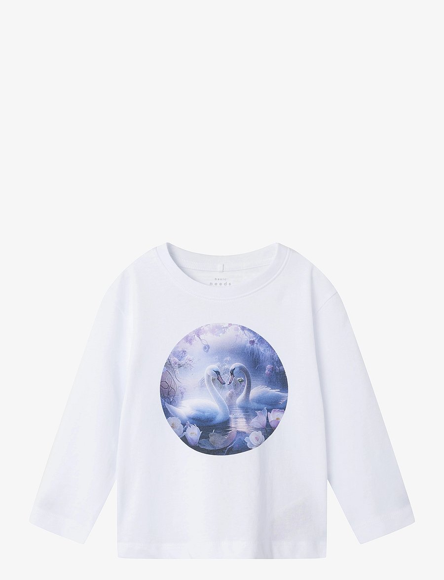 name it - NMFVOTEA LS NREG TOP - langærmede t-shirts - bright white - 0