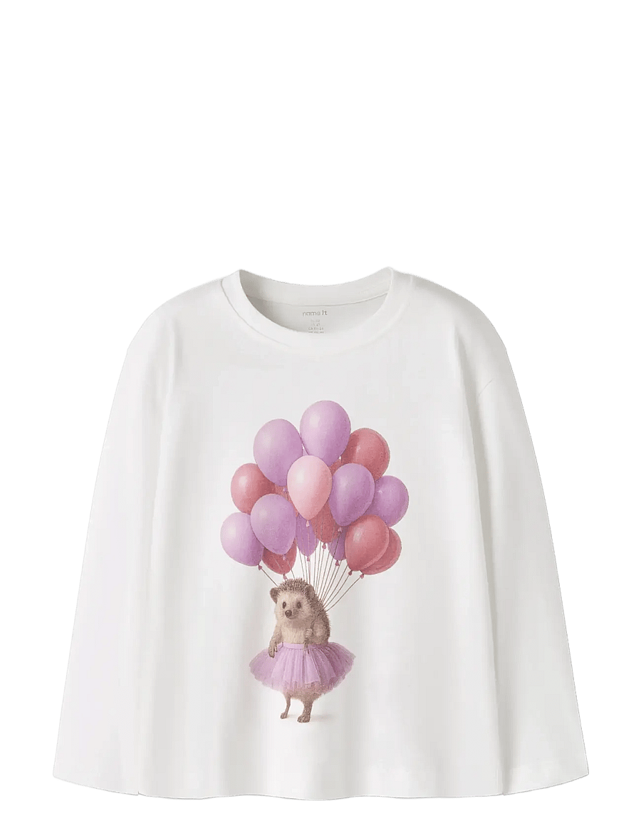 name it - NMFVOTEA LS NREG TOP - langärmelig - cloud dancer - 2