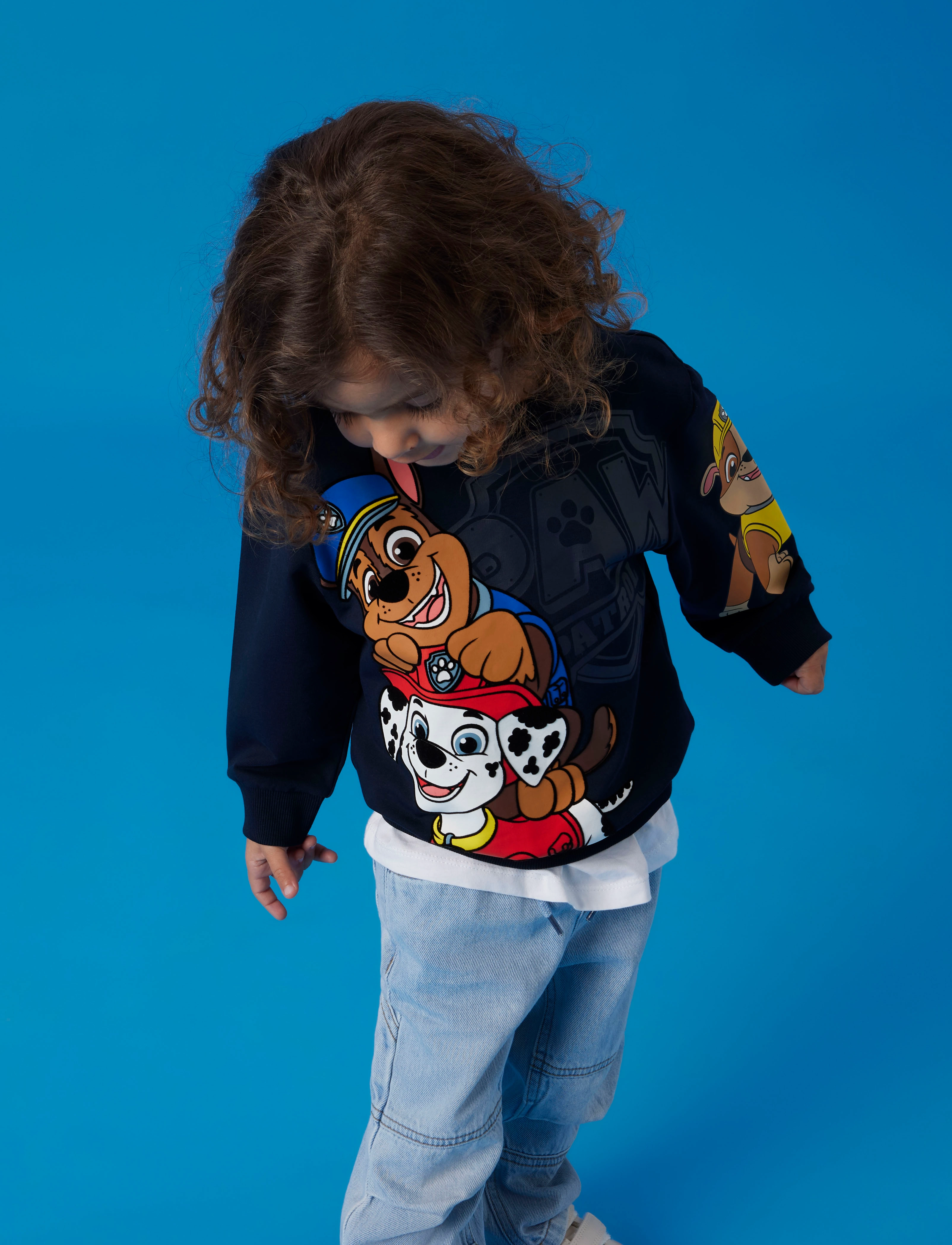 name it - NMMJONCE PAW NREG SWEAT UNB CPLG - sweatshirts - navy blazer - 2
