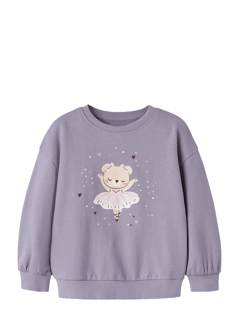 name it - NMFVALONA LS LONG RLX SWEAT BRU - sweatshirts - lavender gray - 0