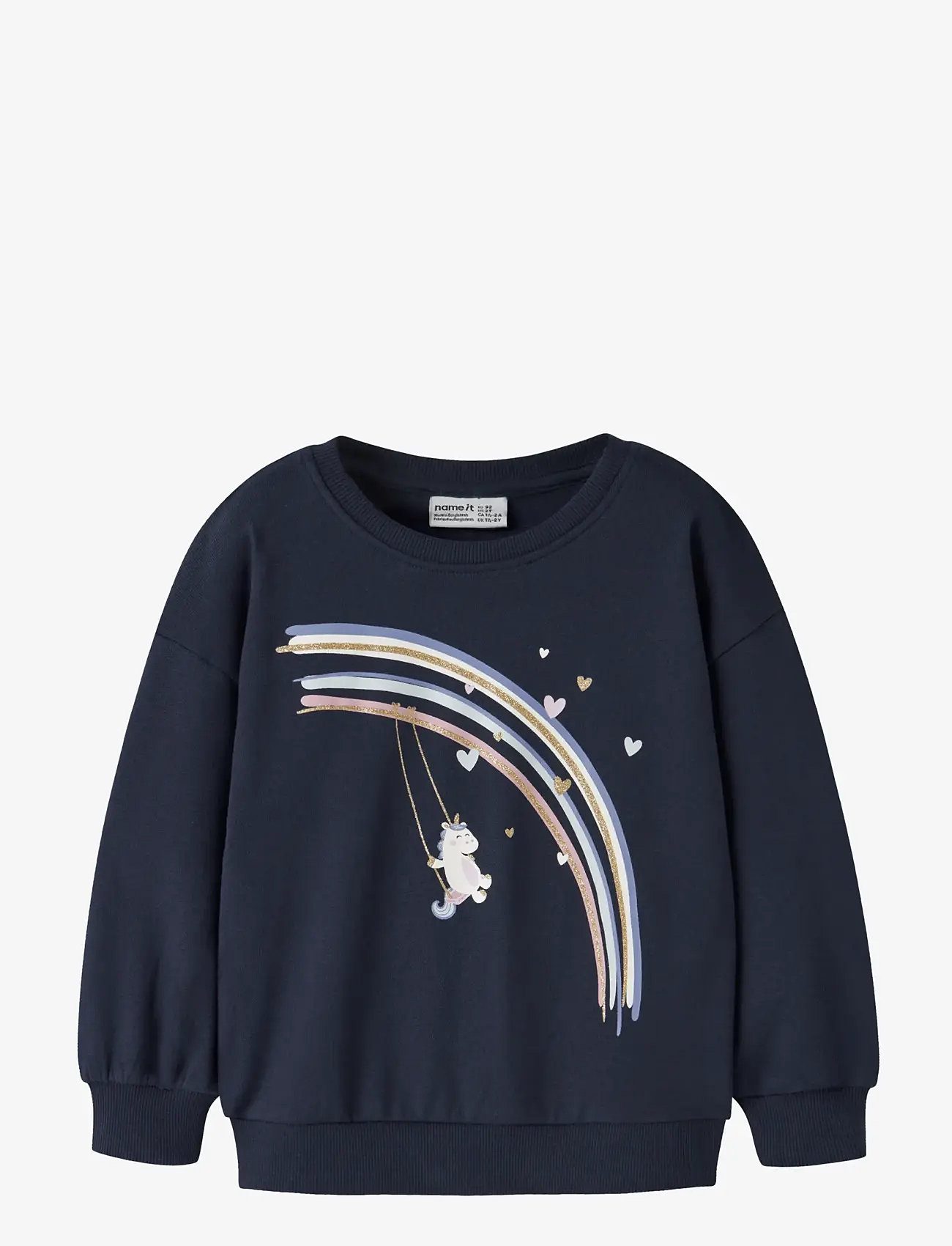 name it - NMFVALONA LS LONG RLX SWEAT BRU - sweatshirts - navy blazer - 0