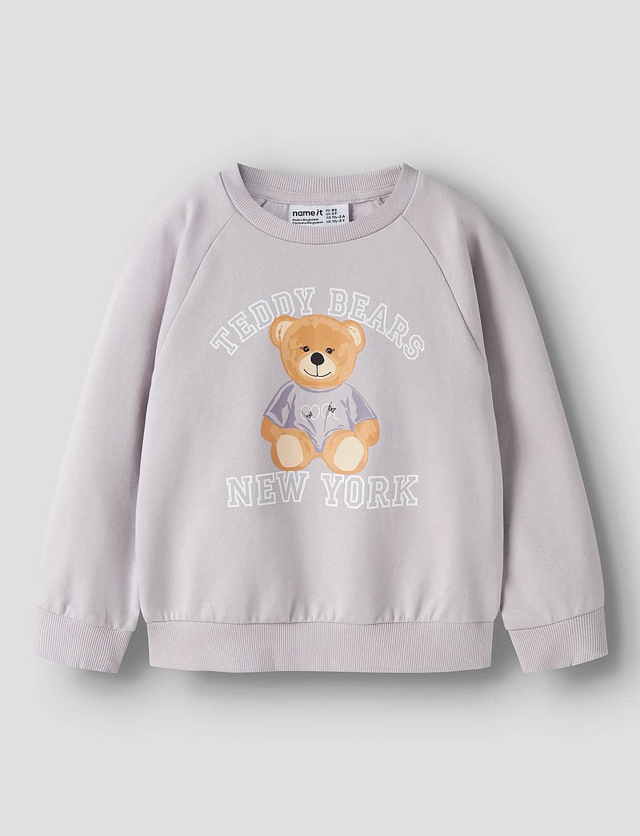 name it - NMFVENUS LS NREG SWEAT UNB - sweatshirts - lilac marble - 0