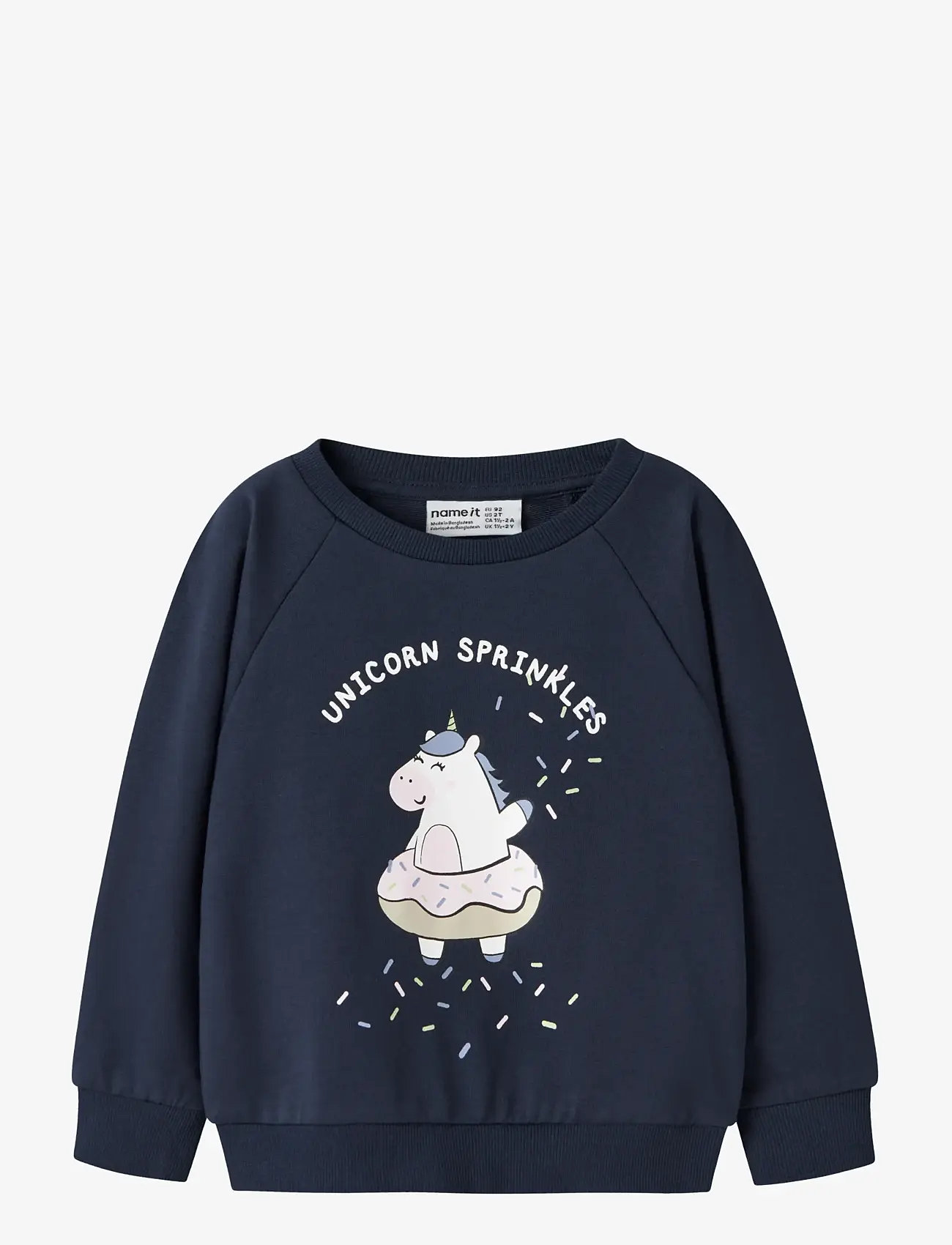 name it - NMFVENUS LS NREG SWEAT UNB - sweatshirts - navy blazer - 1