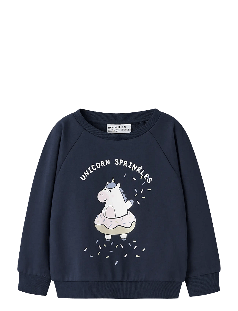 name it - NMFVENUS LS NREG SWEAT UNB - sweatshirts - navy blazer - 1