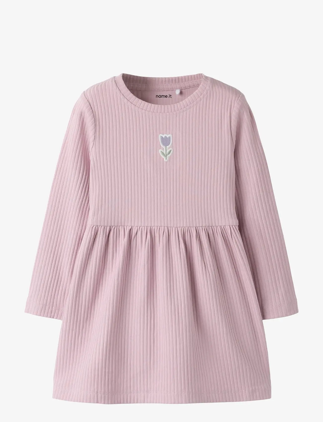 name it - NMFVEMMA LS DRESS - dawn pink - 1