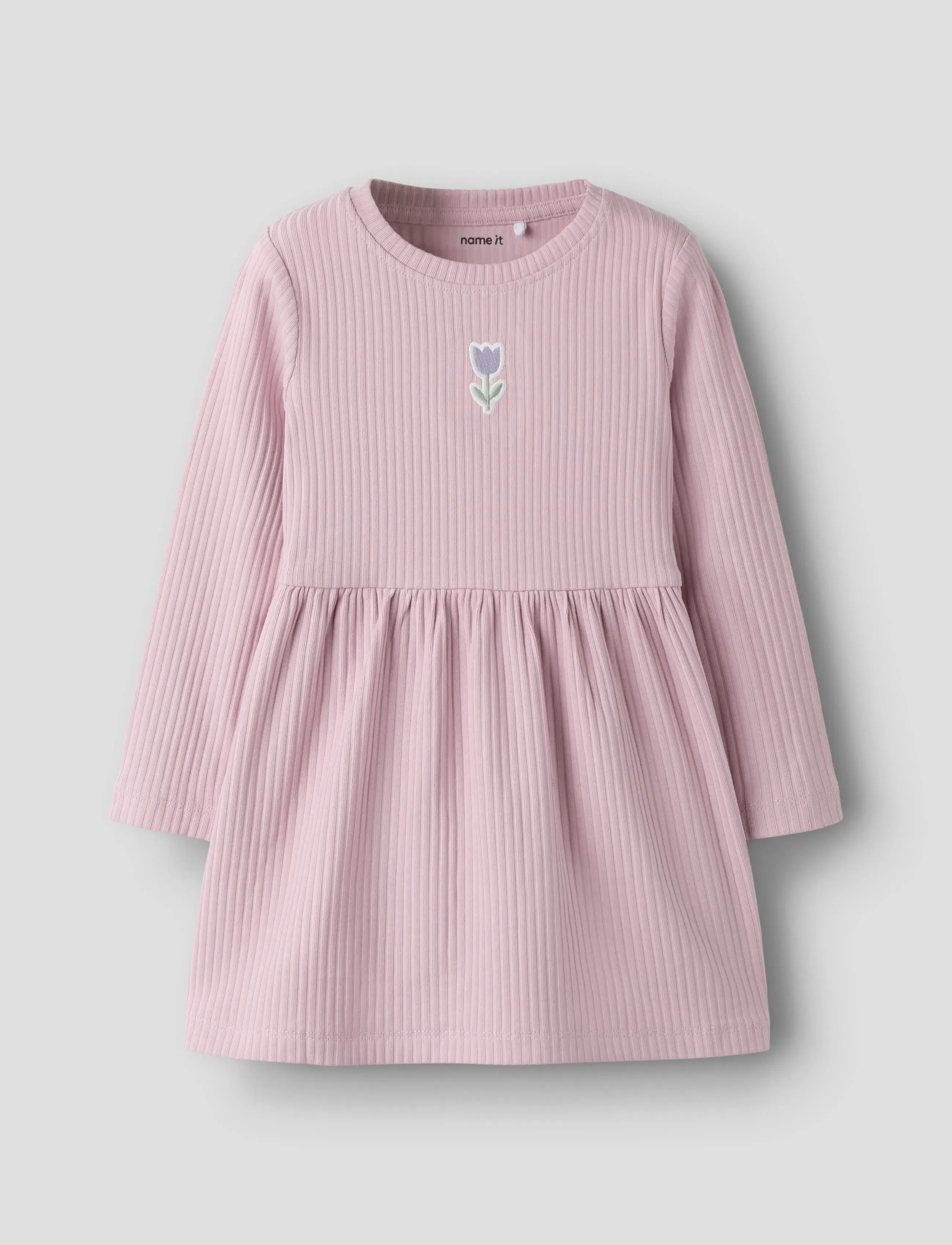 name it NMFVEMMA LS DRESS - Langärmelige Babykleider - DAWN PINK / pink/rose
