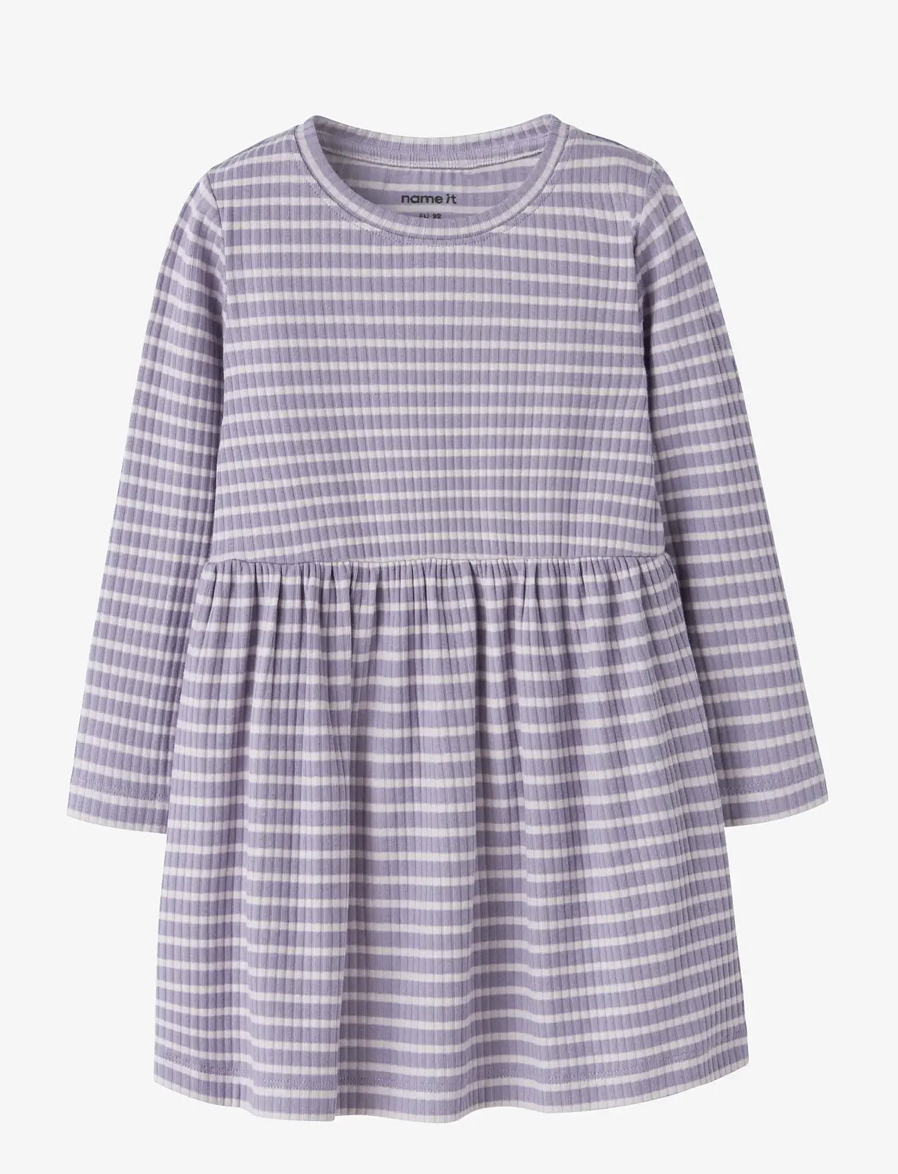 name it - NMFVEMMA LS DRESS - långärmade babyklänningar - lavender gray - 1