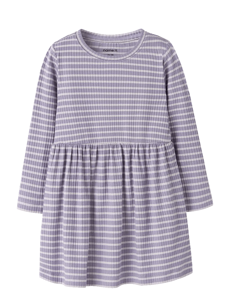 name it - NMFVEMMA LS DRESS - långärmade babyklänningar - lavender gray - 1