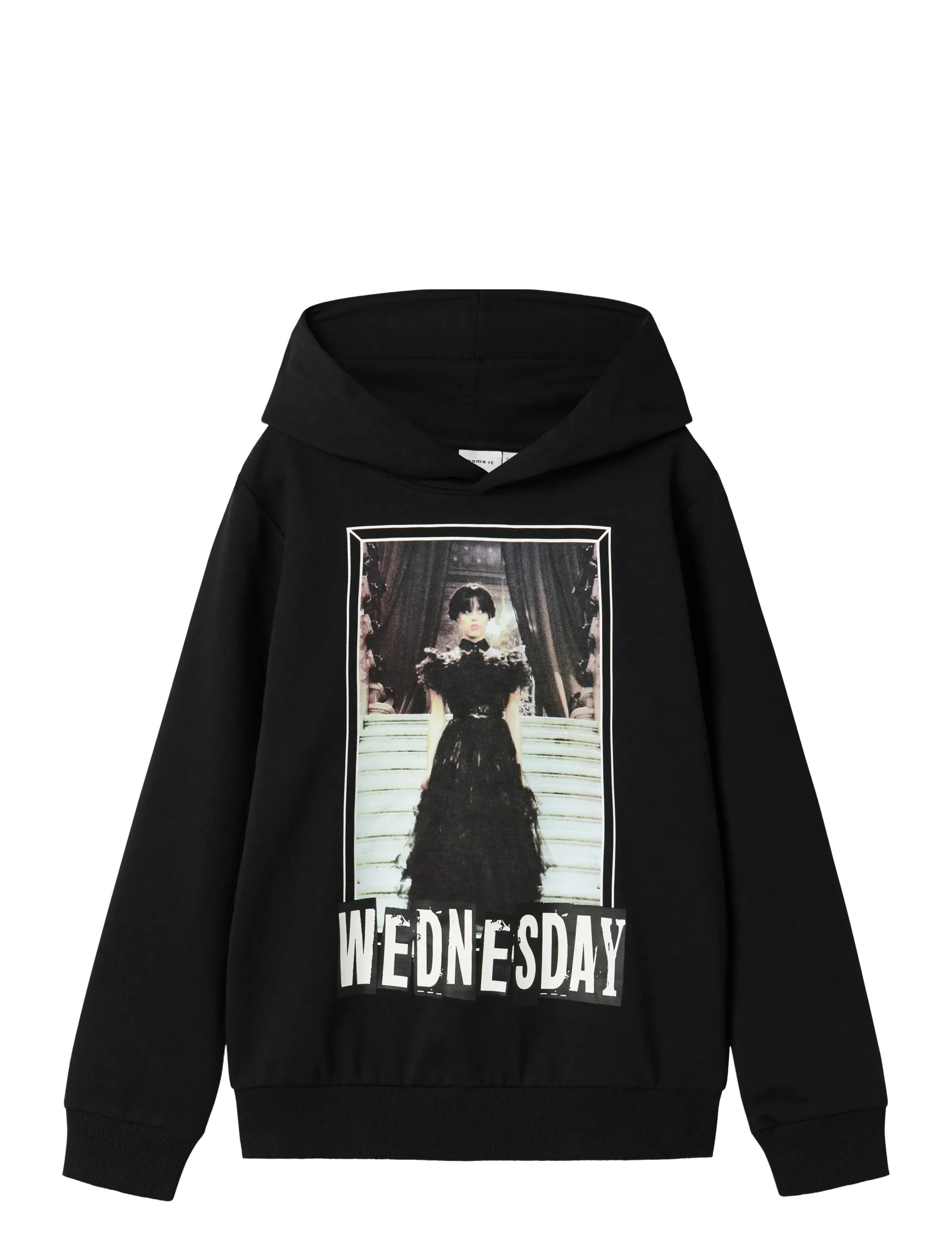 NAME IT Nkfjida Wednesday Rlx Sw Wh Unb Noos Sky Schwarz - 122-128 - Kinder