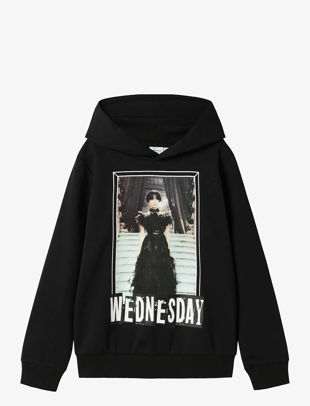 name it - NKFJIDA WEDNESDAY RLX SW WH UNB NOOS SKY - kapuzenpullover - black - 0