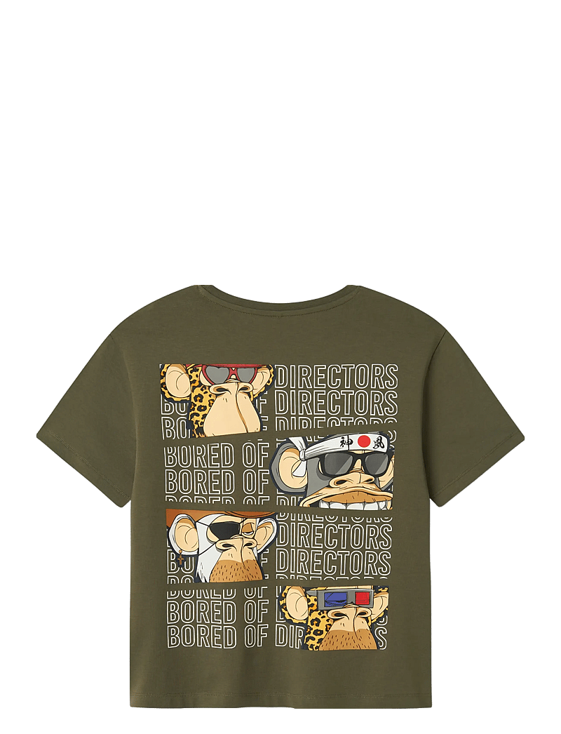 name it - NKMDYN BOREDOFD NREG SS TOP BOX SKY - kortærmede t-shirts - dusty olive - 1