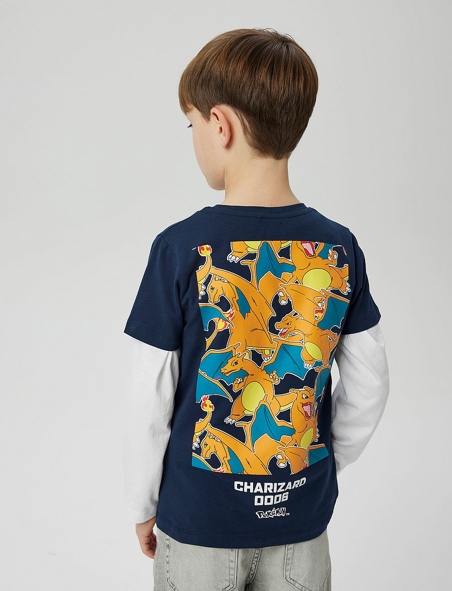 name it - NKMJATIN POKEMON NREG S TOP BOX SKY - t-shirts à manches courtes - navy blazer - 3