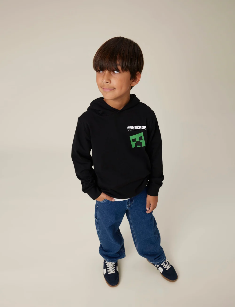 name it - NKMJACOT MINECRAFT NREG SWE WH UNB BFU - hættetrøjer - black - 2