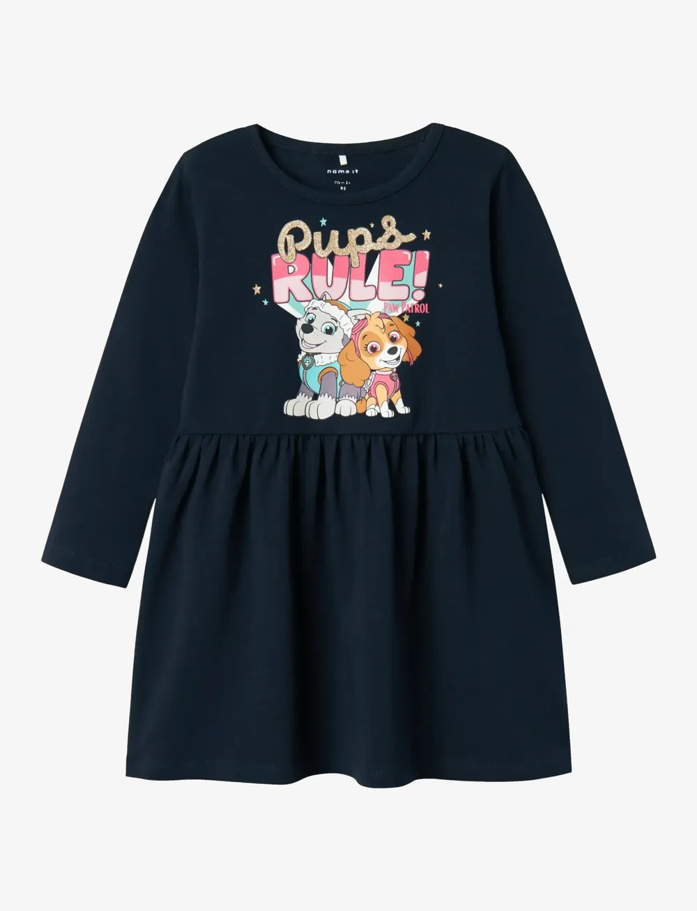 name it - NMFDYMA PAWPATROL LS DRESS NOOS CPLG - long-sleeved baby dresses - dark sapphire - 1