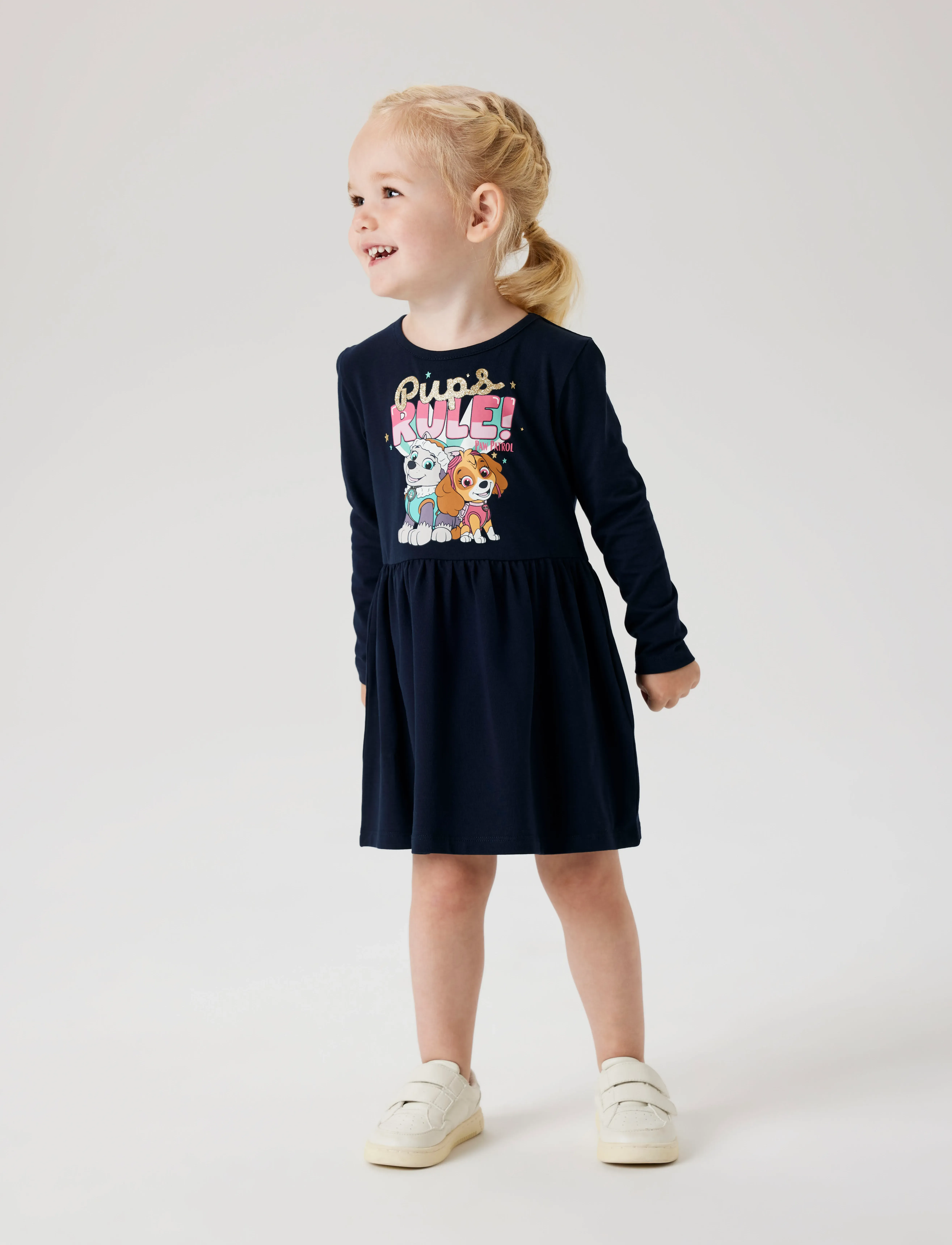 name it NMFDYMA PAWPATROL LS DRESS NOOS CPLG - Klänningar & Kjolar - DARK SAPPHIRE / navy