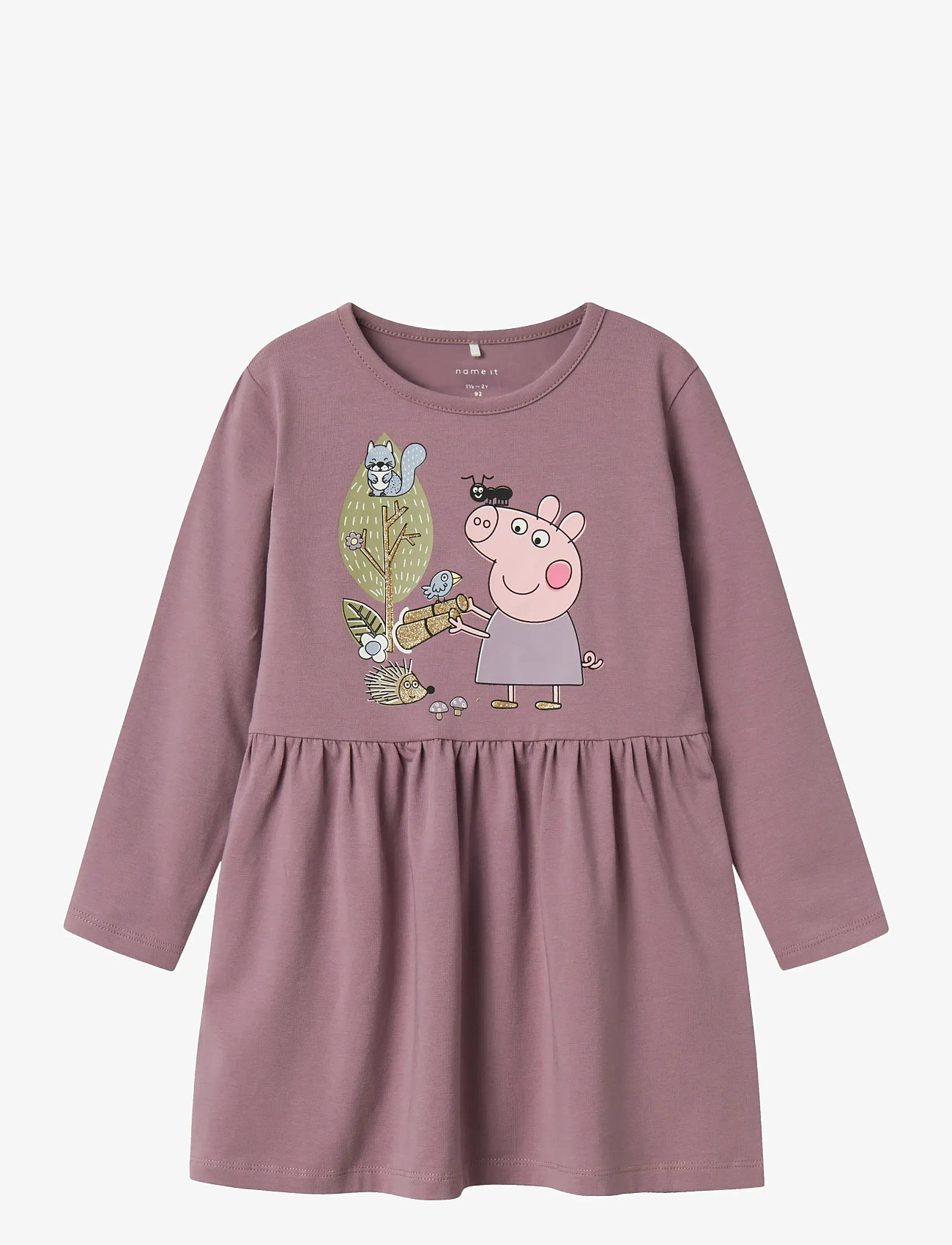name it - NMFDYFFI PEPPA LS DRESS NOOS CPLG - elderberry - 1