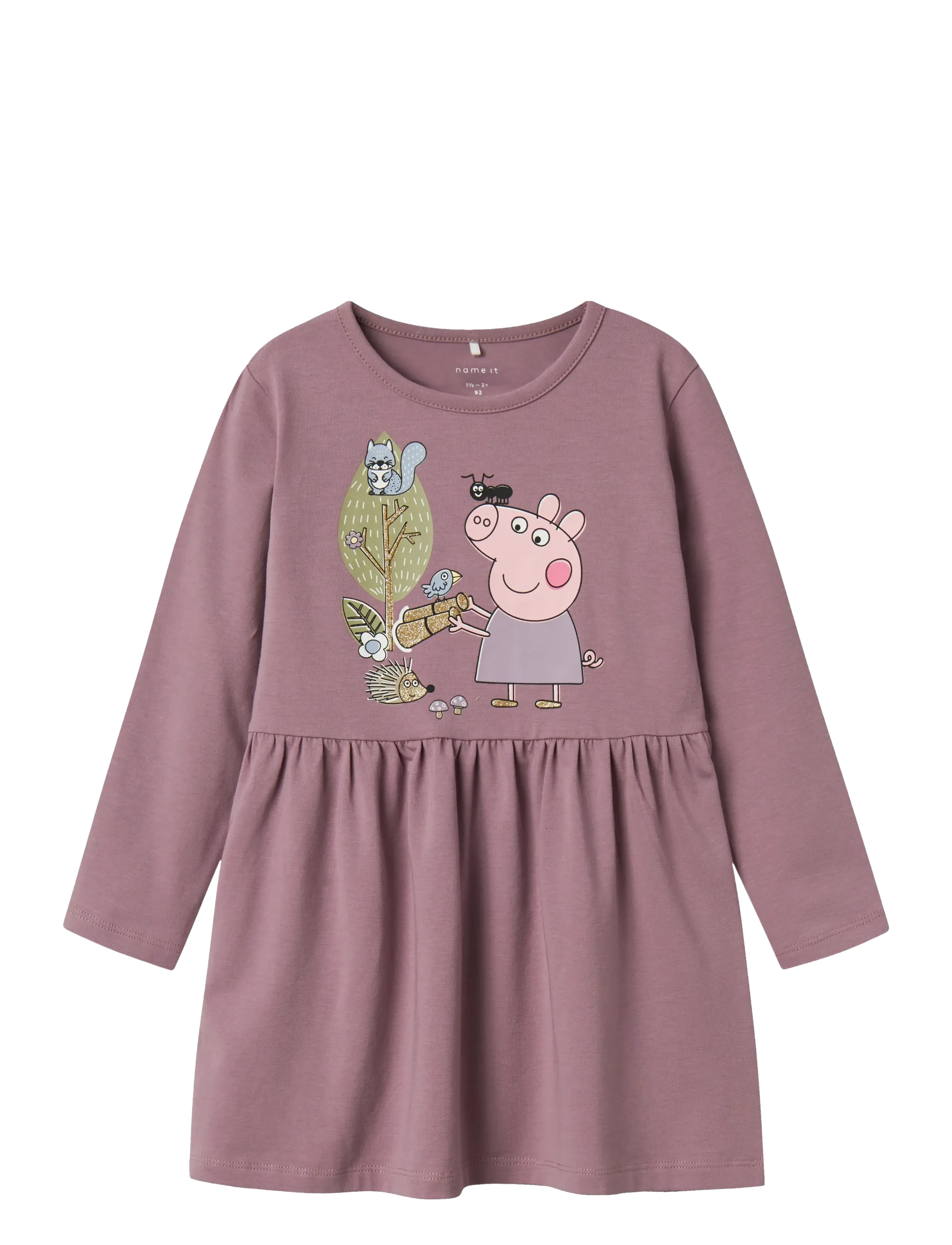 name it - NMFDYFFI PEPPA LS DRESS NOOS CPLG - elderberry - 1