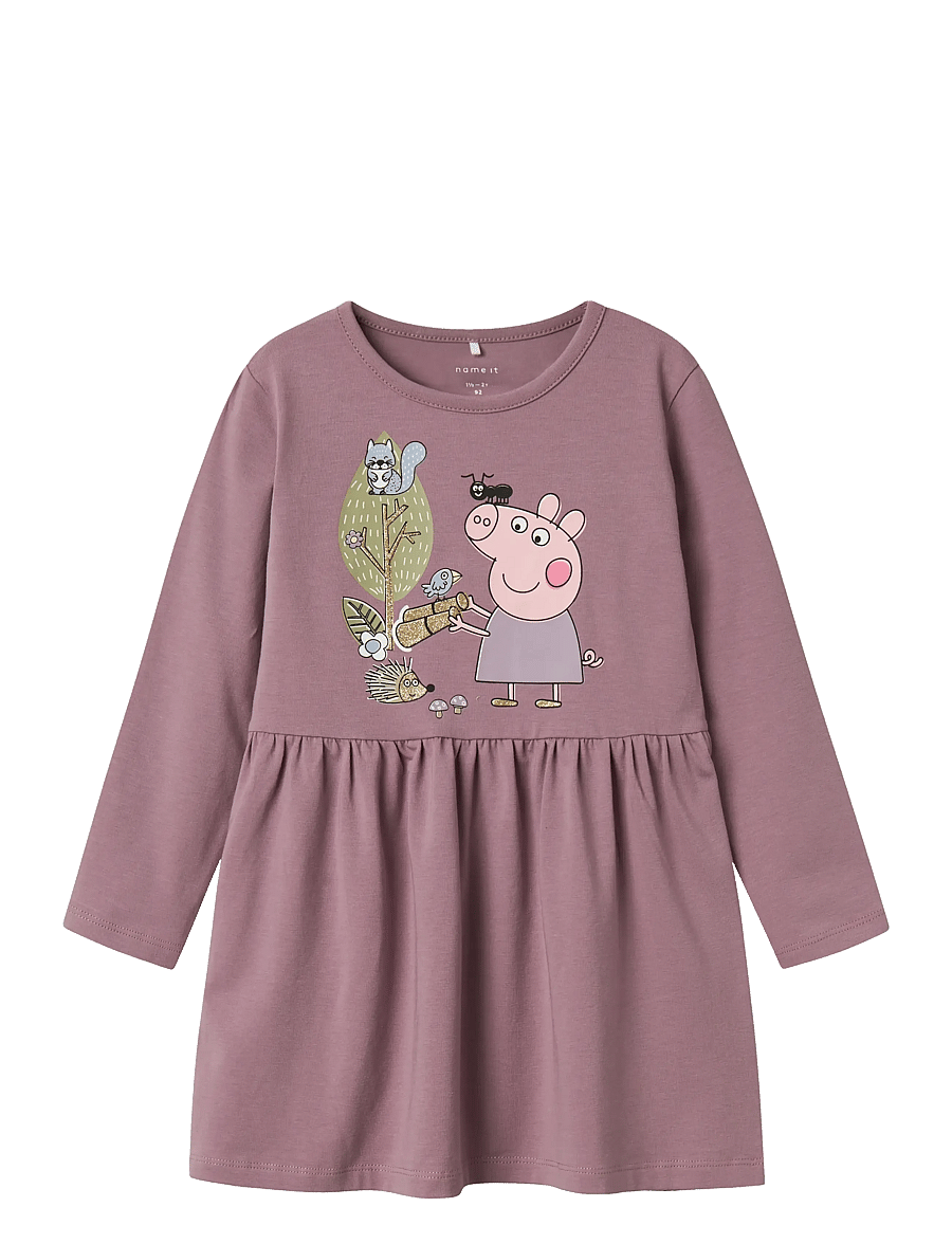 name it - NMFDYFFI PEPPA LS DRESS NOOS CPLG - elderberry - 1