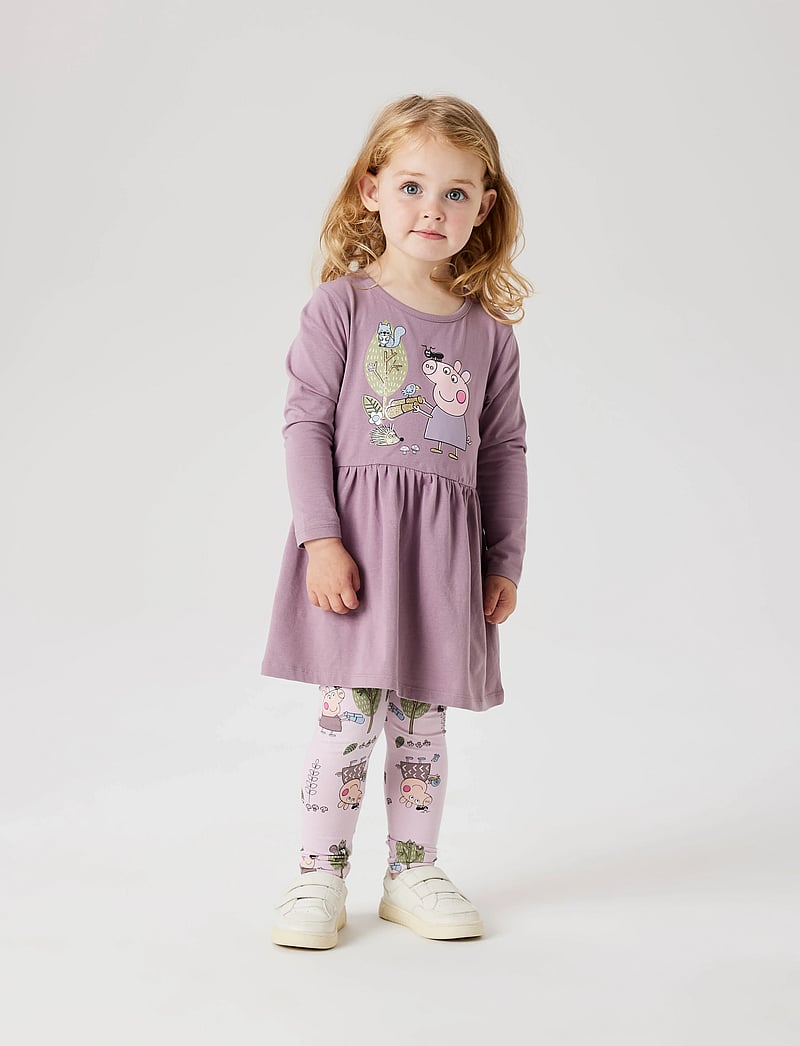 name it - NMFDYFFI PEPPA LS DRESS NOOS CPLG - elderberry - 0