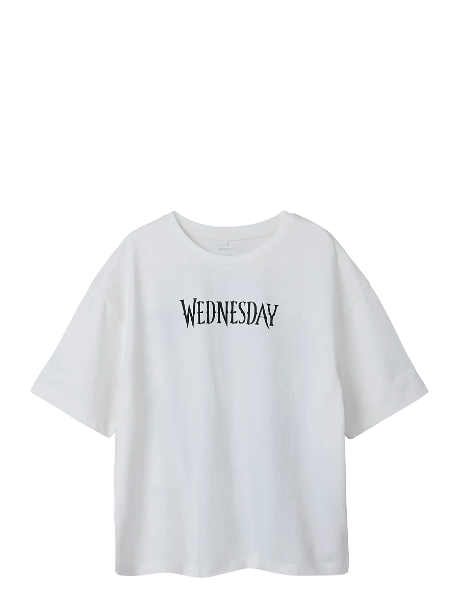name it - NKFDYP WEDNESDAY SS RLX TOP BOX NOOS SKY - kortärmade t-shirts - cloud dancer - 0