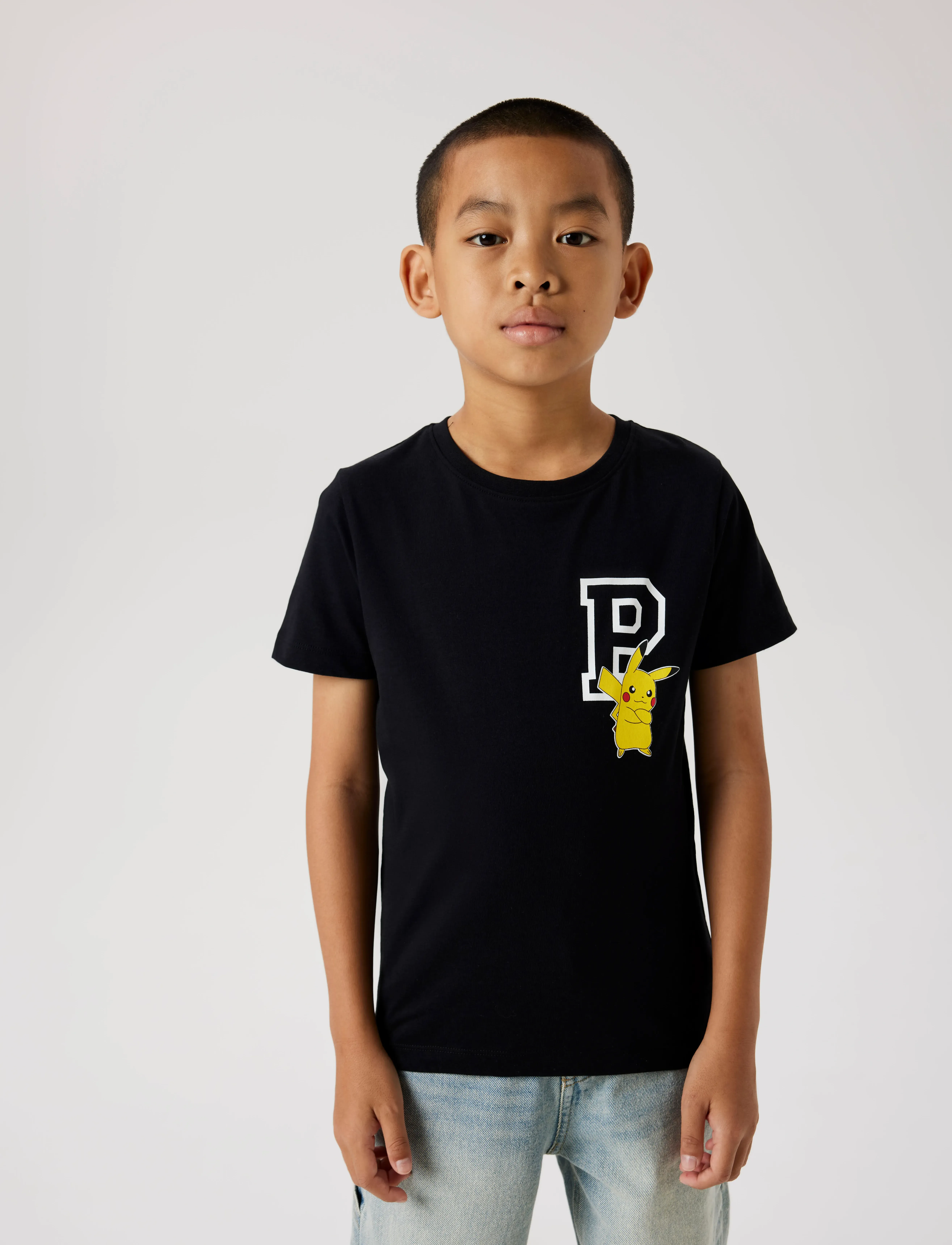 name it Nkmdex Pokemon Ss Nreg Top Box Noos Sky, 104, Black, T-Shirts > Kortærmede, Børn