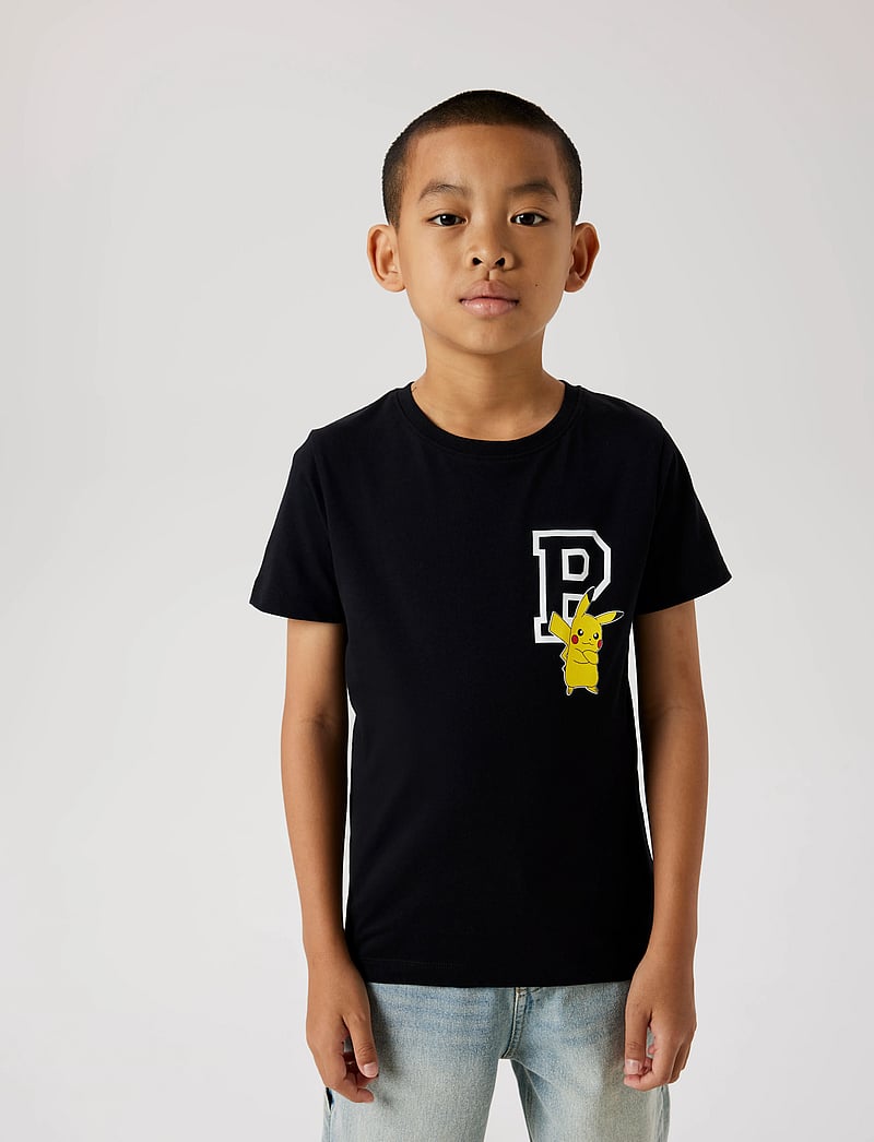 name it - NKMDEX POKEMON SS NREG TOP BOX NOOS SKY - kortærmede t-shirts - black - 0