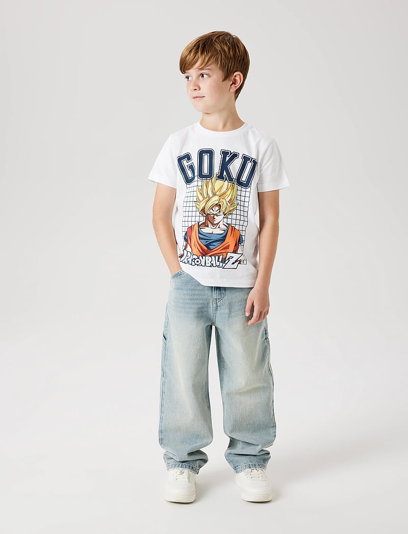 name it - NKMDRUE DRAGONB NREG SS TOP BOX NOOS VDE - short-sleeved t-shirts - bright white - 0