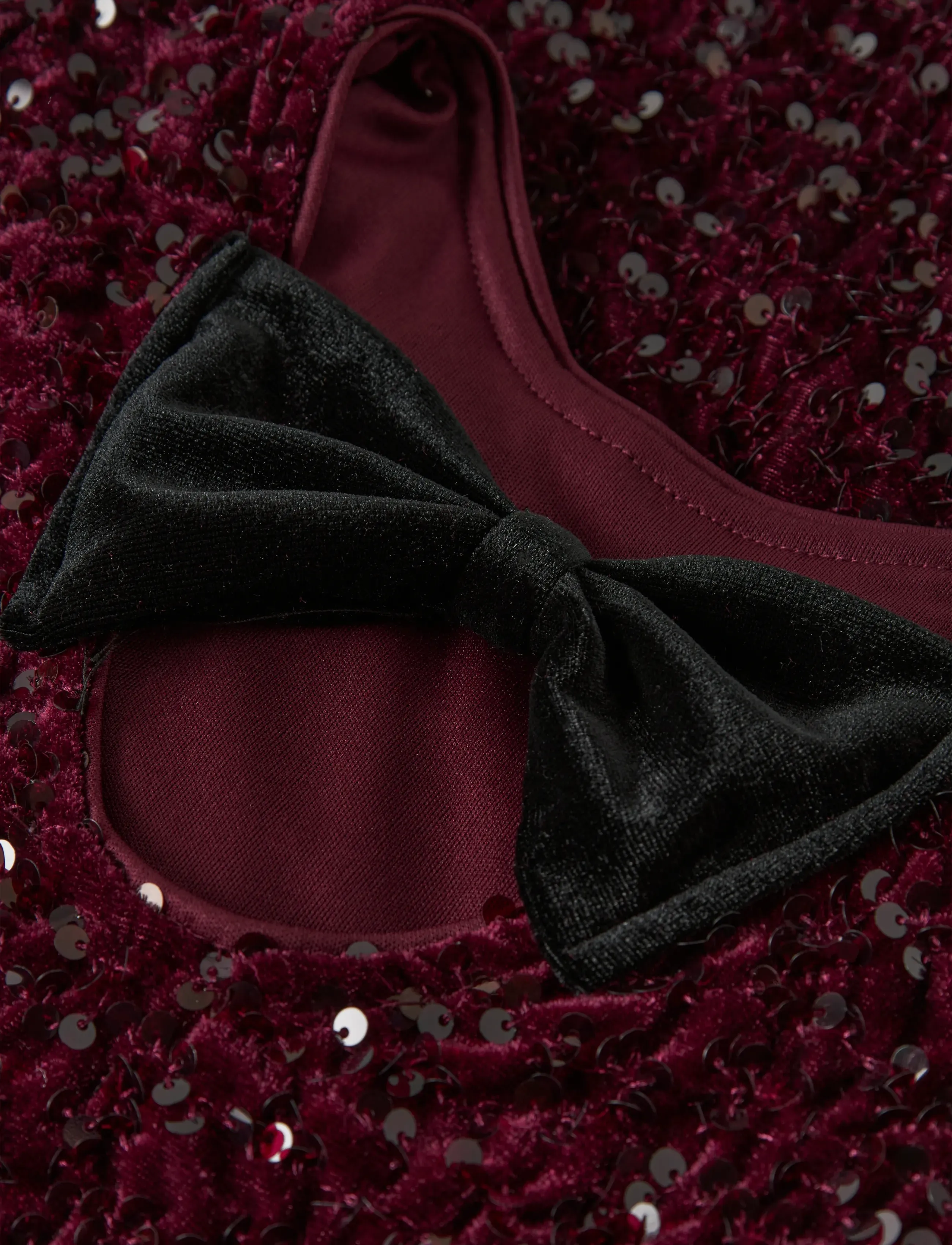 name it NKFRUSITTA LS DRESS - Festkjoler - BURGUNDY / burgundy