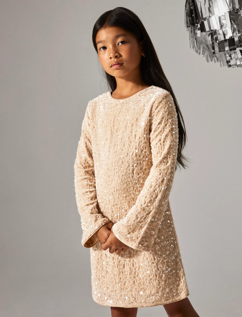 name it - NKFRUSITTA LS DRESS - festklänningar - jet stream - 4