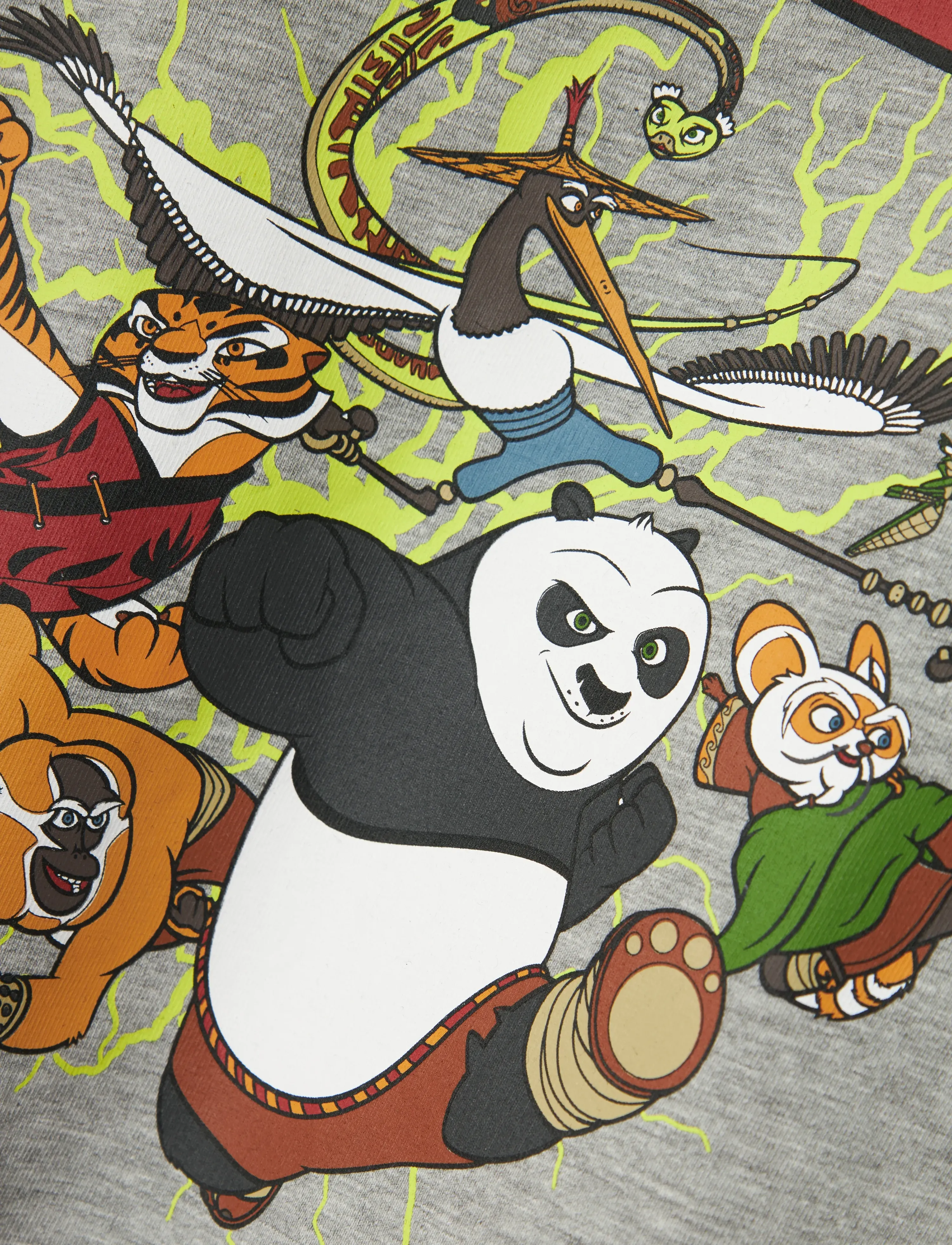 name it - NMMJAC KUNGFUPANDA NREG SS TOP BOX SKY - grey melange - 2