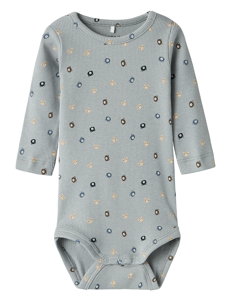 name it - NBMTUMAS LS BODY - langärmelige bodys - quarry - 1