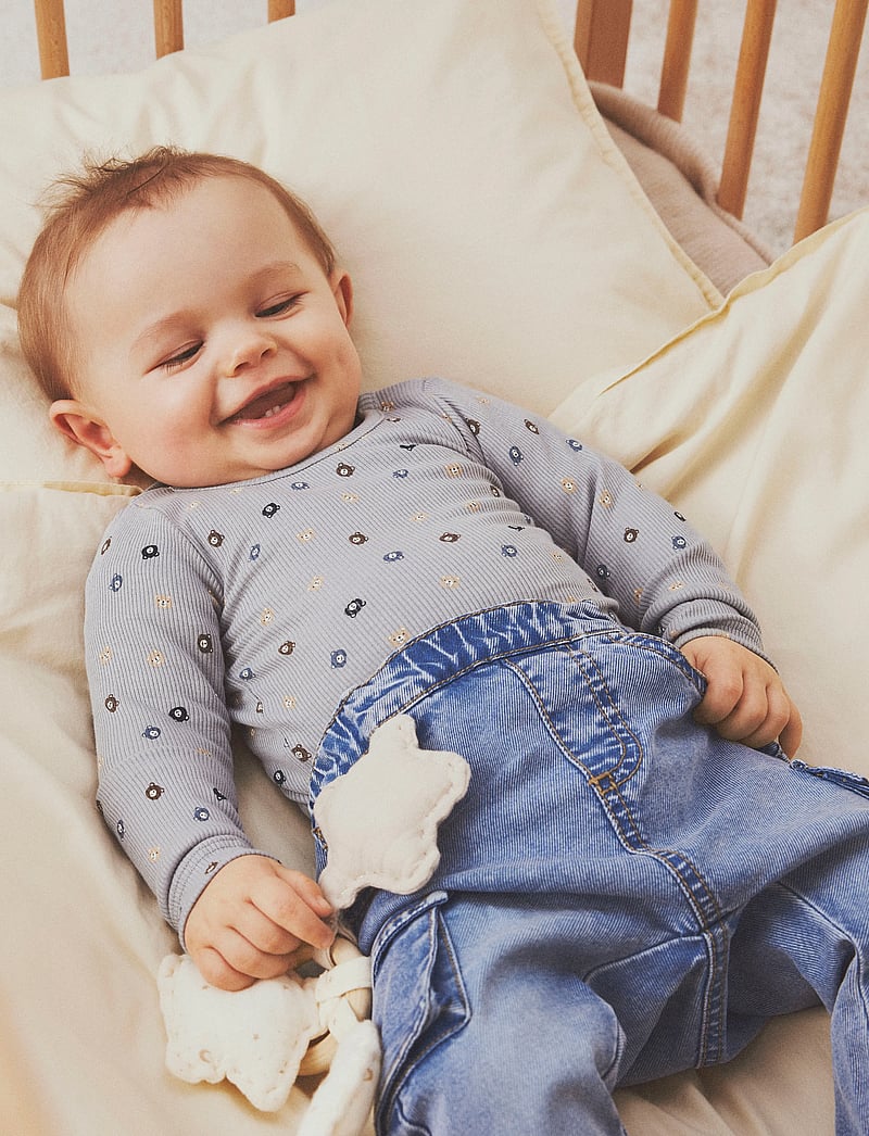 name it - NBMTUMAS LS BODY - langärmelige bodys - quarry - 0