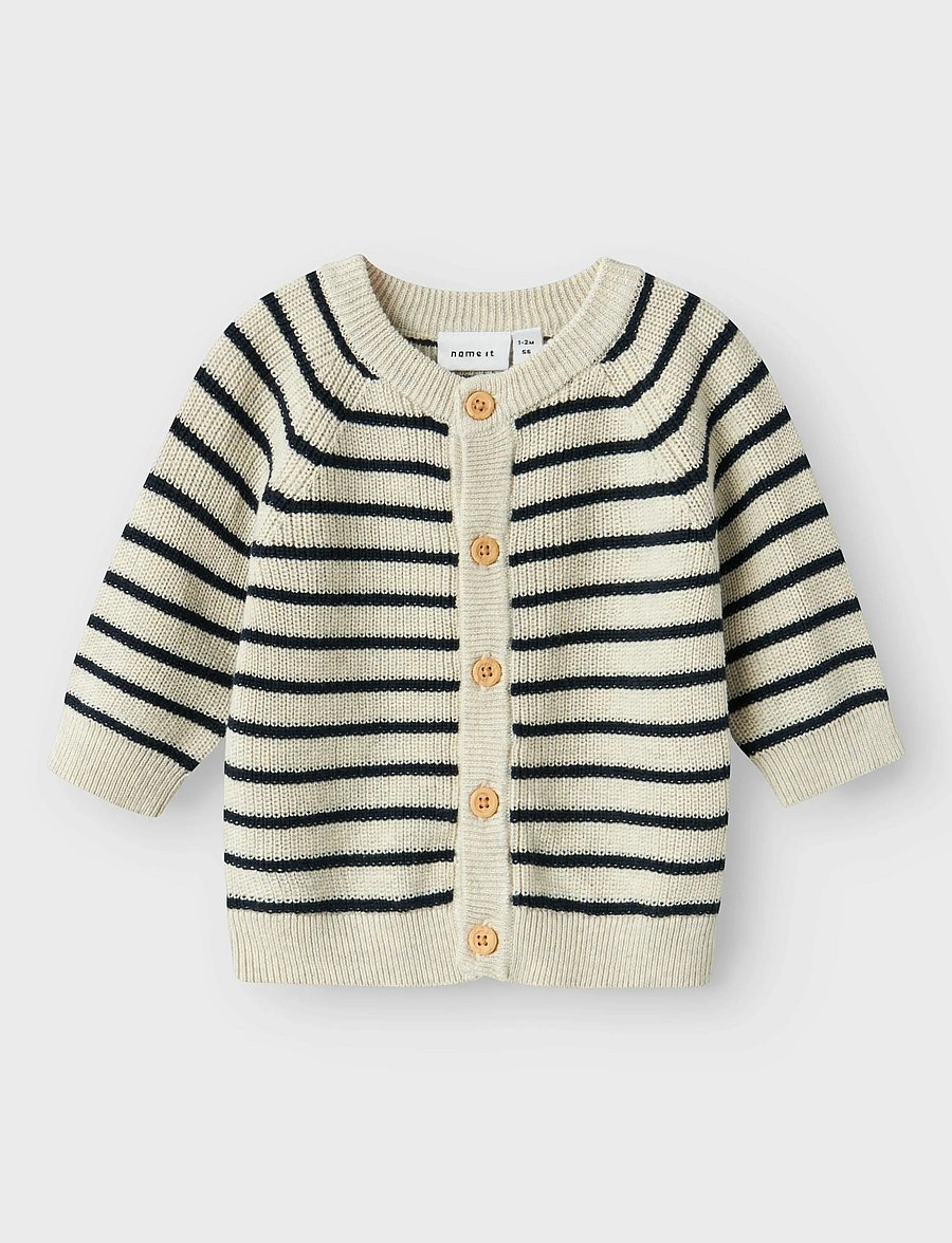 name it - NBMMAST LS KNIT CARD NOOS - cardigans - peyote melange - 0