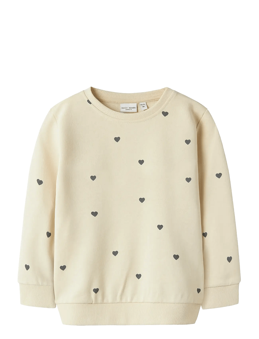 name it - NMFVALBA LS SWEAT UNB NOOS - dressipluusid - summer sand - 1