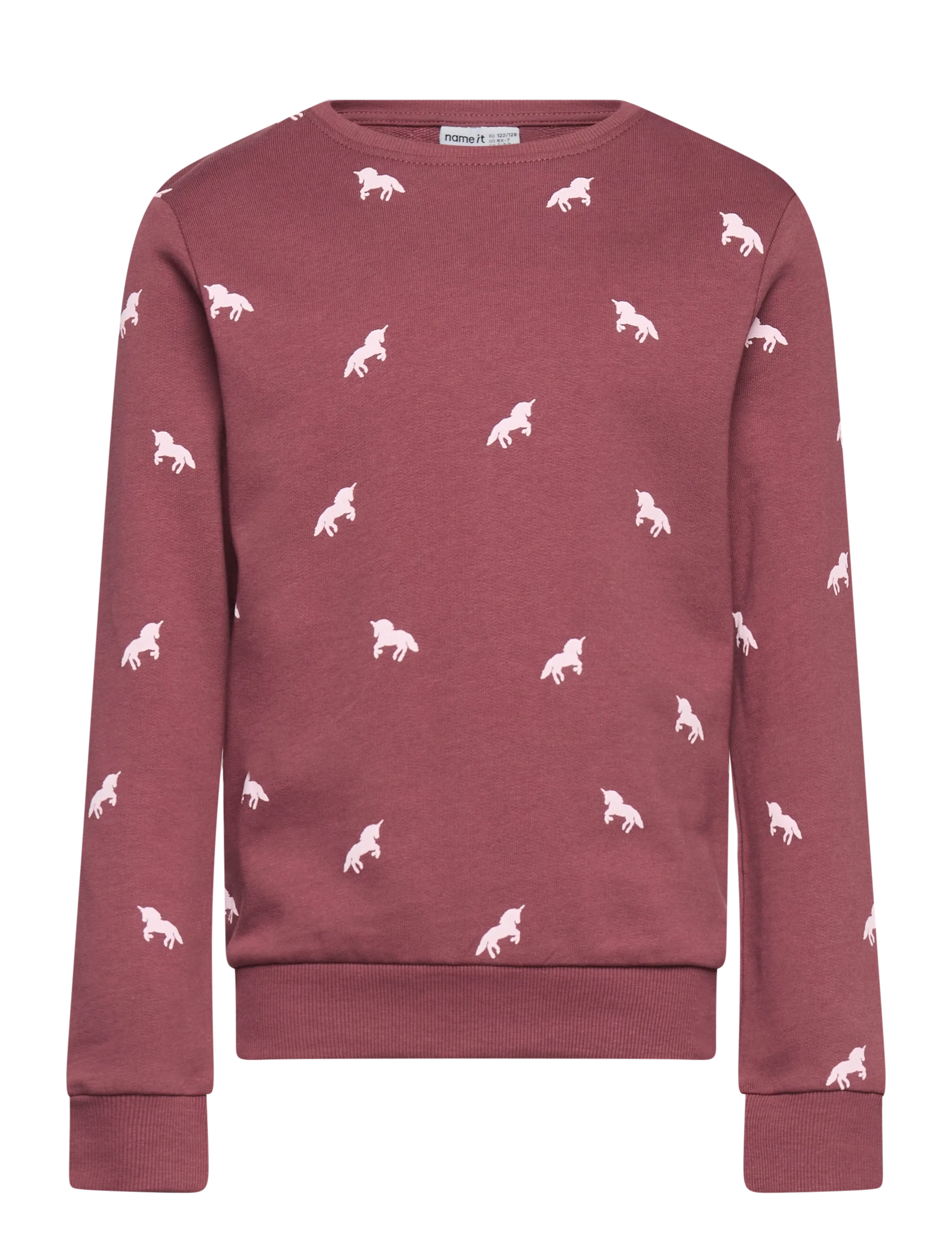 NAME IT Nmfvalba Ls Sweat Unb Noos Burgundy - 122-128 - Kinder