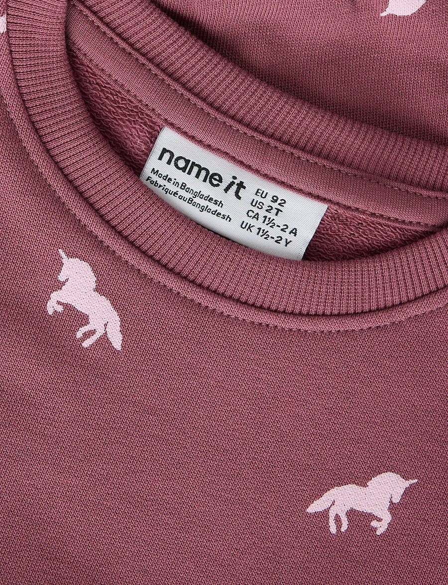 name it - NMFVALBA LS SWEAT UNB NOOS - sweatshirts - wild ginger - 2