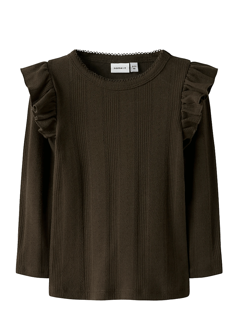 name it - NMFJULIA LS SLIM TOP NOOS - langærmede t-shirts - delicioso - 0