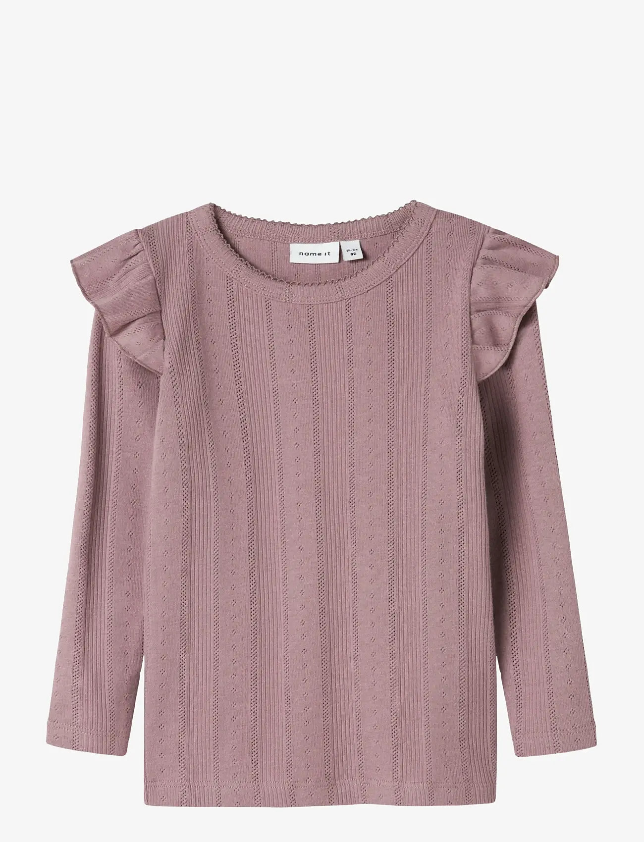 name it - NMFJULIA LS SLIM TOP NOOS - long-sleeved t-shirts - elderberry - 0