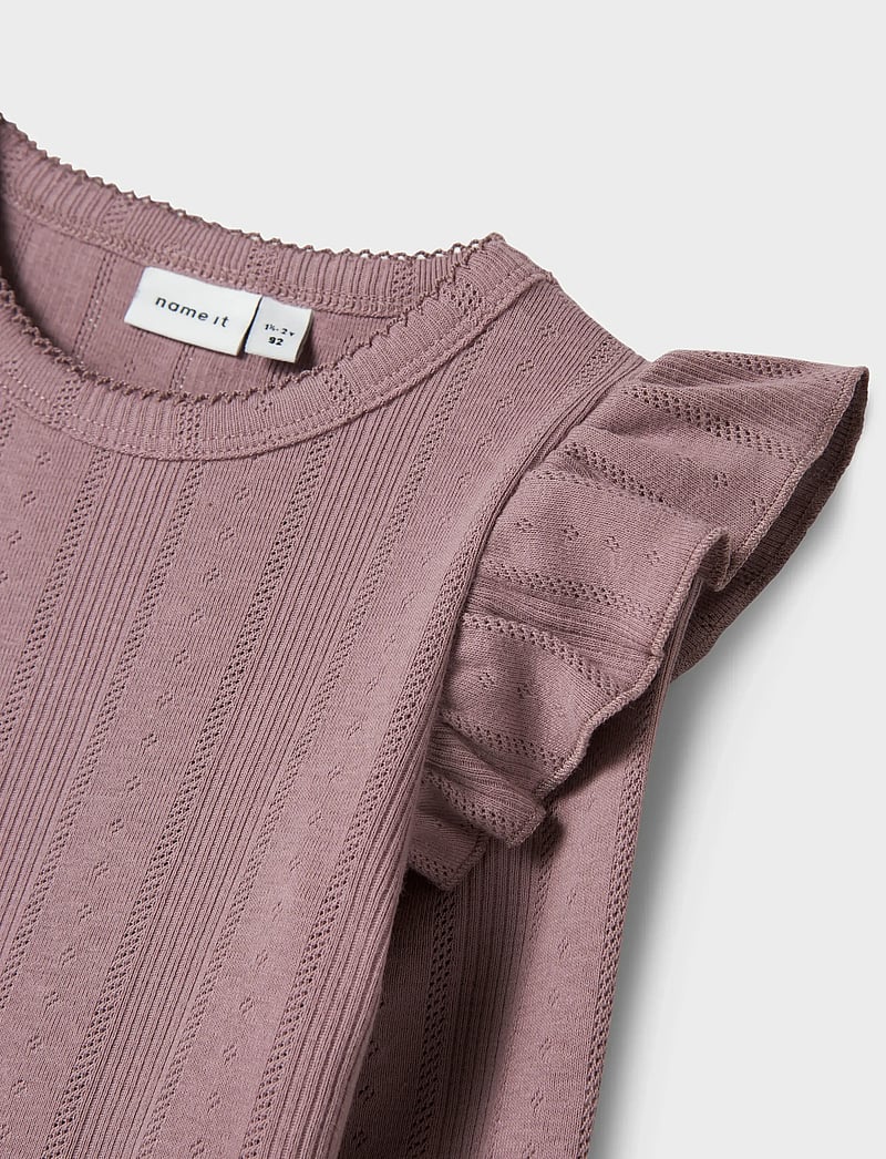 name it - NMFJULIA LS SLIM TOP NOOS - long-sleeved t-shirts - elderberry - 2