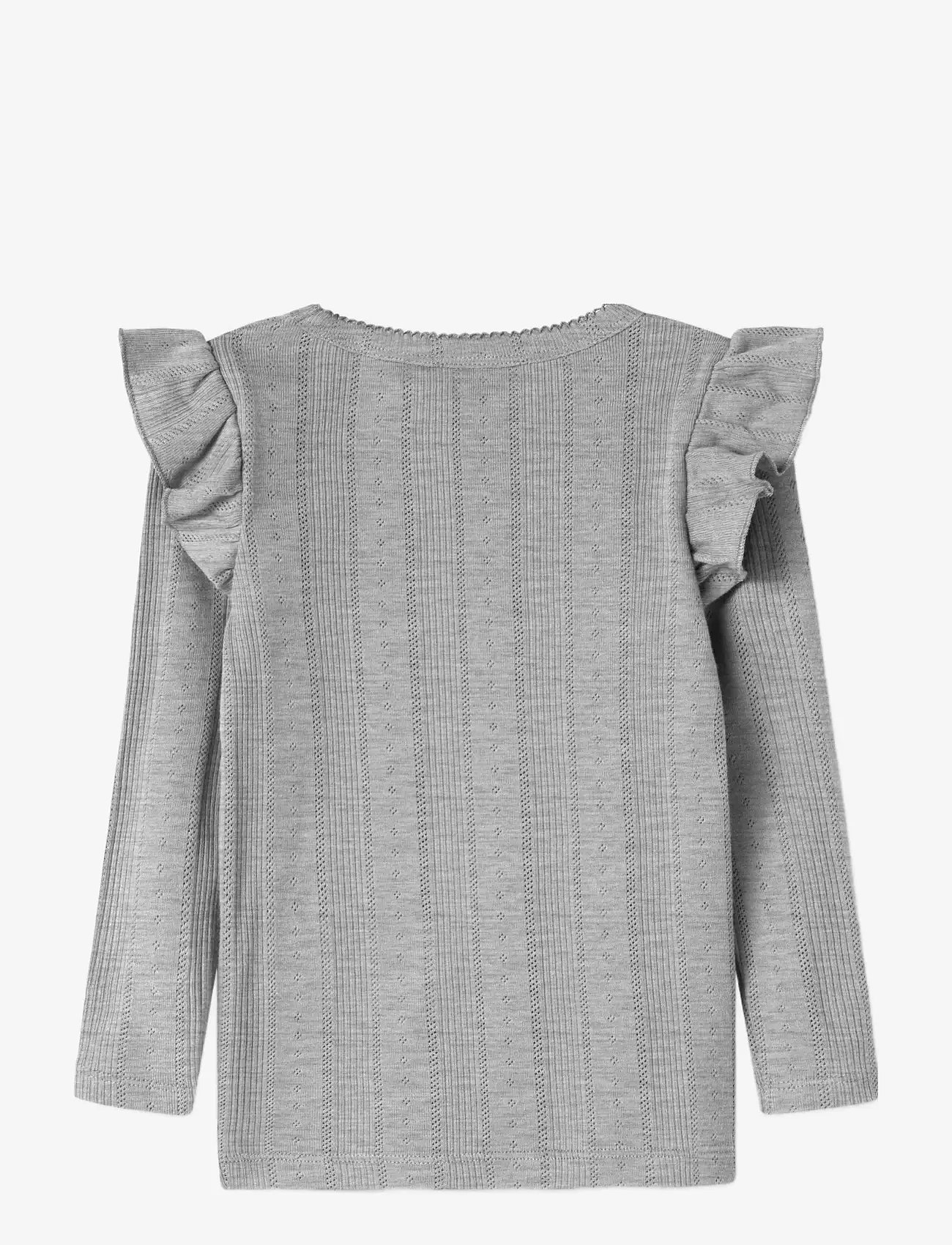 name it - NMFJULIA LS SLIM TOP NOOS - sügisesed riided - grey melange - 1