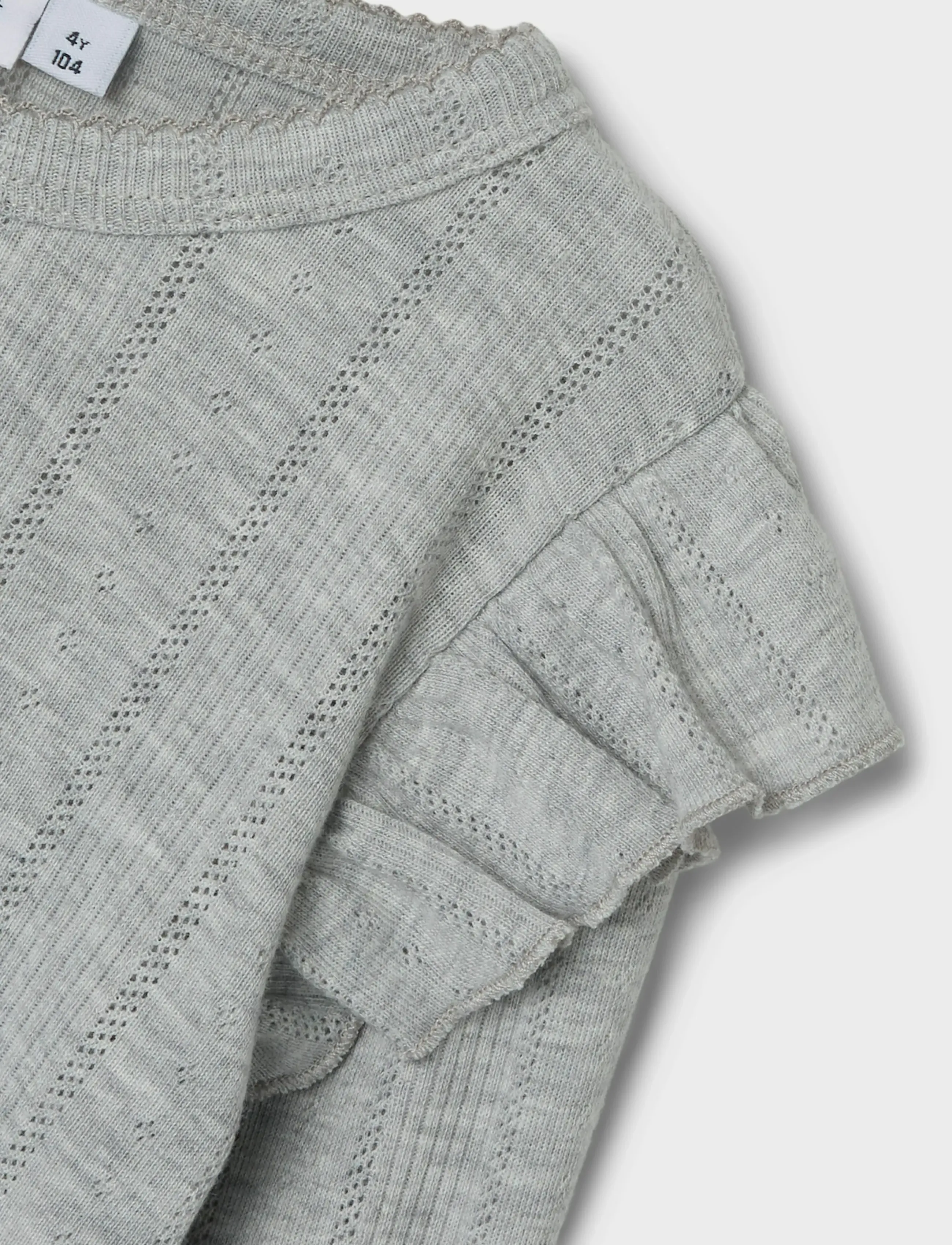name it - NMFJULIA LS SLIM TOP NOOS - pikkade varrukatega t-särgid - grey melange - 2