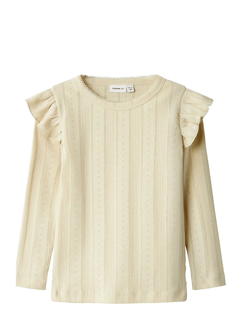 name it - NMFJULIA LS SLIM TOP NOOS - långärmade t-shirts - summer sand - 1