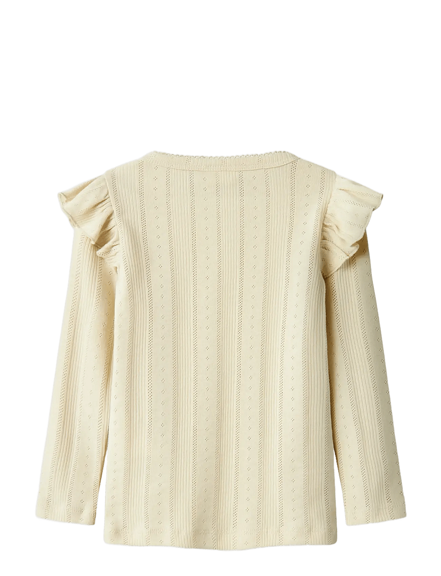 name it - NMFJULIA LS SLIM TOP NOOS - långärmade t-shirts - summer sand - 2