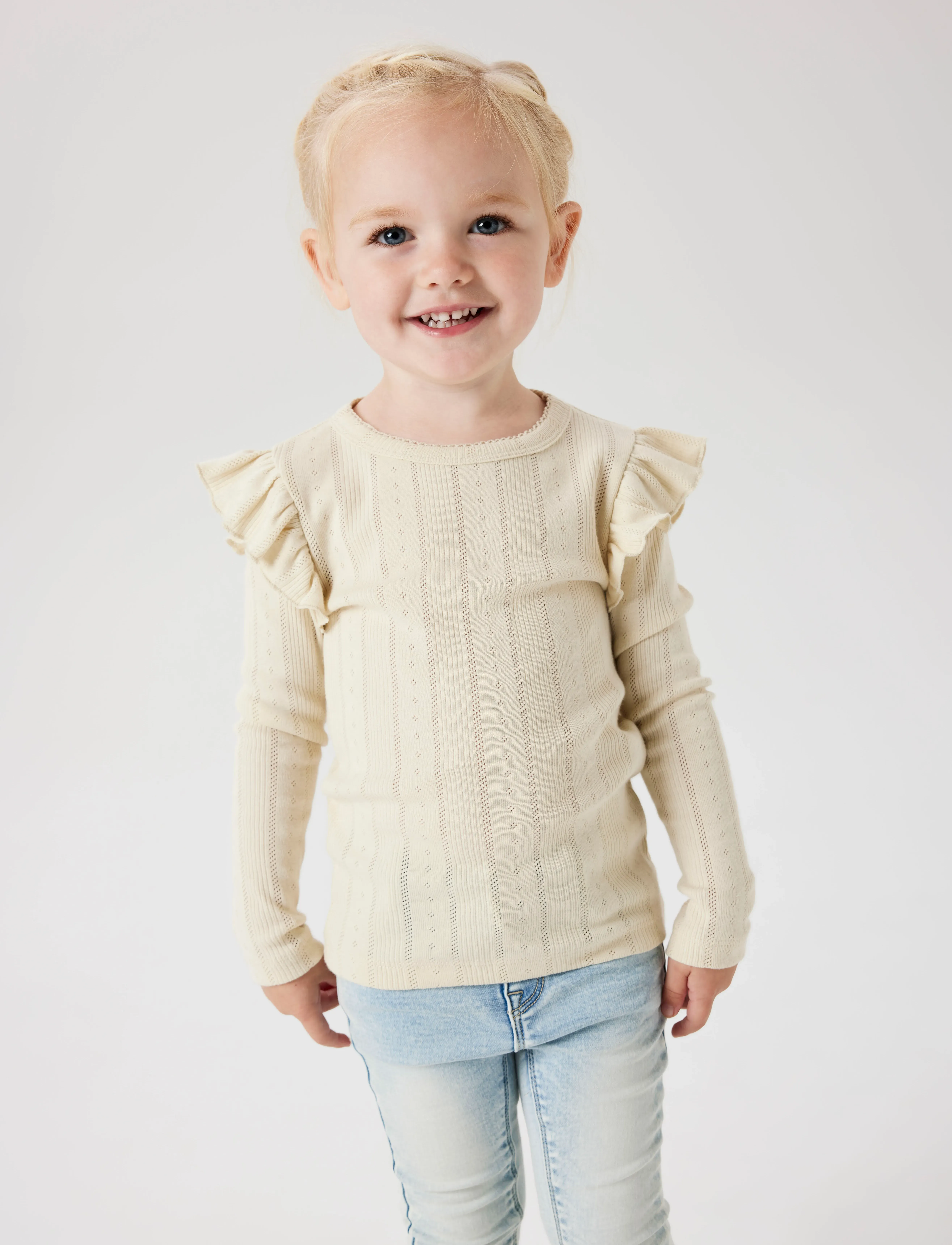 name it - NMFJULIA LS SLIM TOP NOOS - t-shirts - summer sand - 3